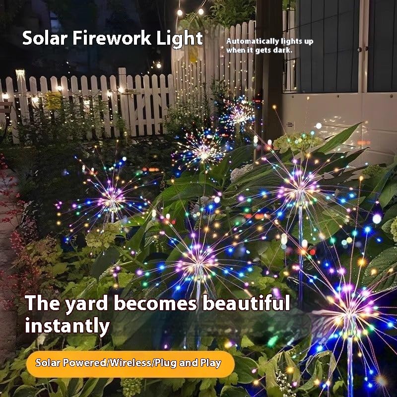 Garden Decor Solar Lights Outdoor 155Led 8 Lighting Modes Pole Light Waterproof Colorful Solar Garden Lights For Christmas  Halloween Decoration Yard  Patio  Porch Flower Pot Pathway (2Pack)