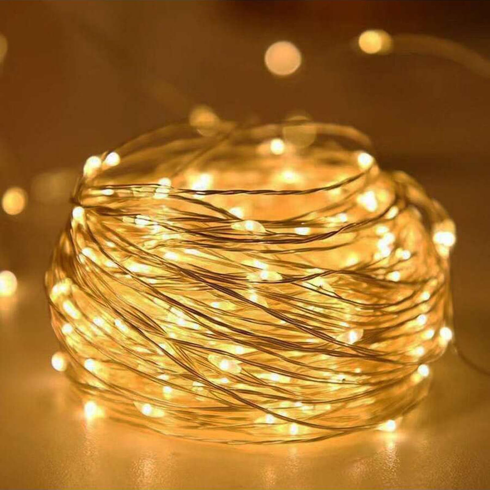 Lihiton 1 Pack Led Fairy Lights USB Powered String Lights Waterproof Copper Wire 16 Feet 50 Led Firefly Starry Moon Lights for D