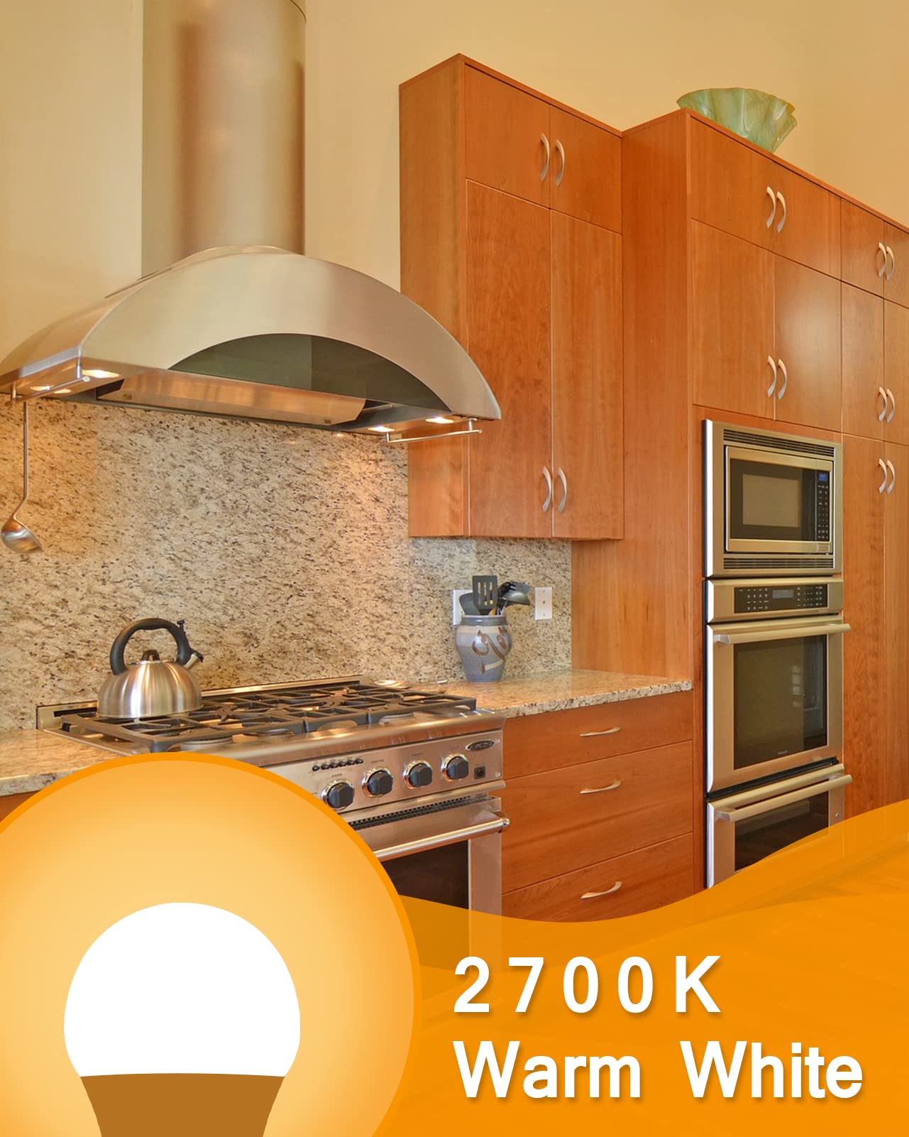 Pazetiv A15 LED Appliance Light Bulb, 40W Equivalent, 2700K Warm White, E26 Base, Waterproof, Shatterproof, Not Dimmable