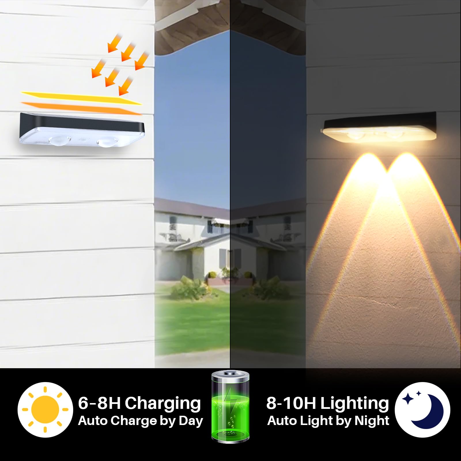 Xmnsoly Solar Powered Outdoor Lights 8 Pack  3 Modes Bright Led Lens Downlights Waterproof 3000/4000/6000K Dusk To Dawn Deck Lighting For Step  Porch  Mailbox