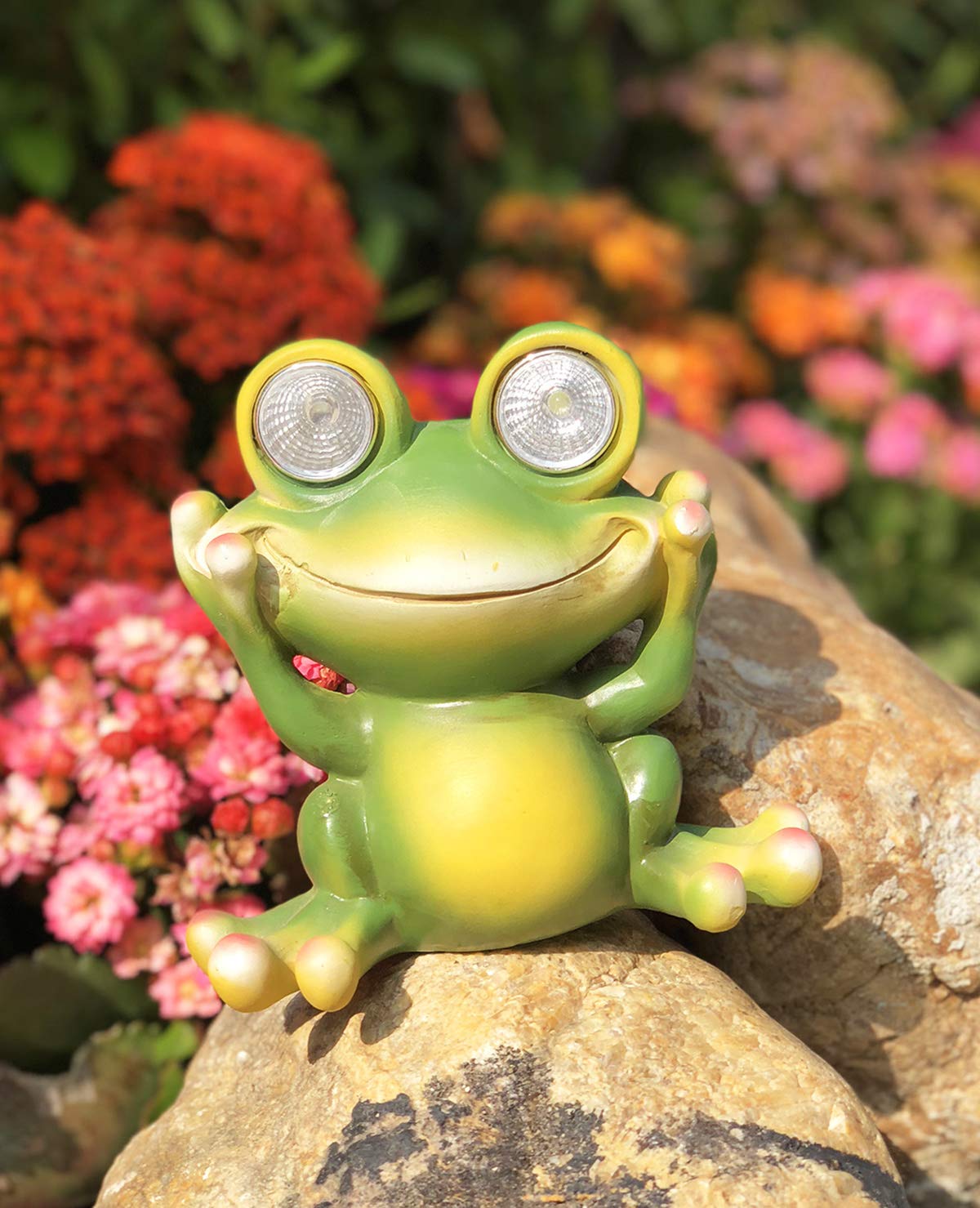 TIBLEN Solar Powered Frog LED Garden Light Decor - Green - Model 9F3189A