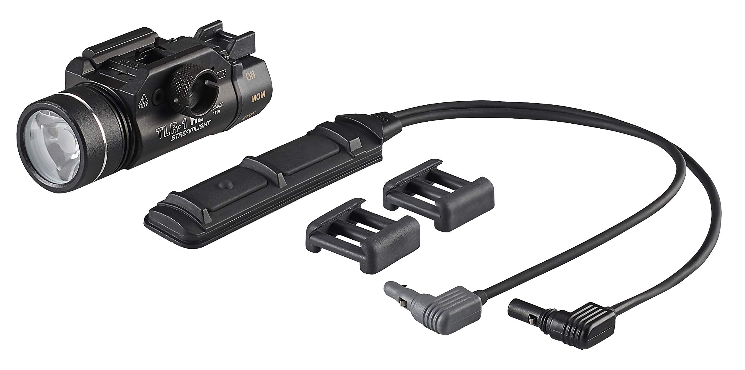 Streamlight 69889 TLR-1 HL 1000-Lumen Weapon Mounted Light with Dual Remote Kit Includes Dual Remote Pressure Switch  Safe Off Door Switch  Mounting Clips  Black