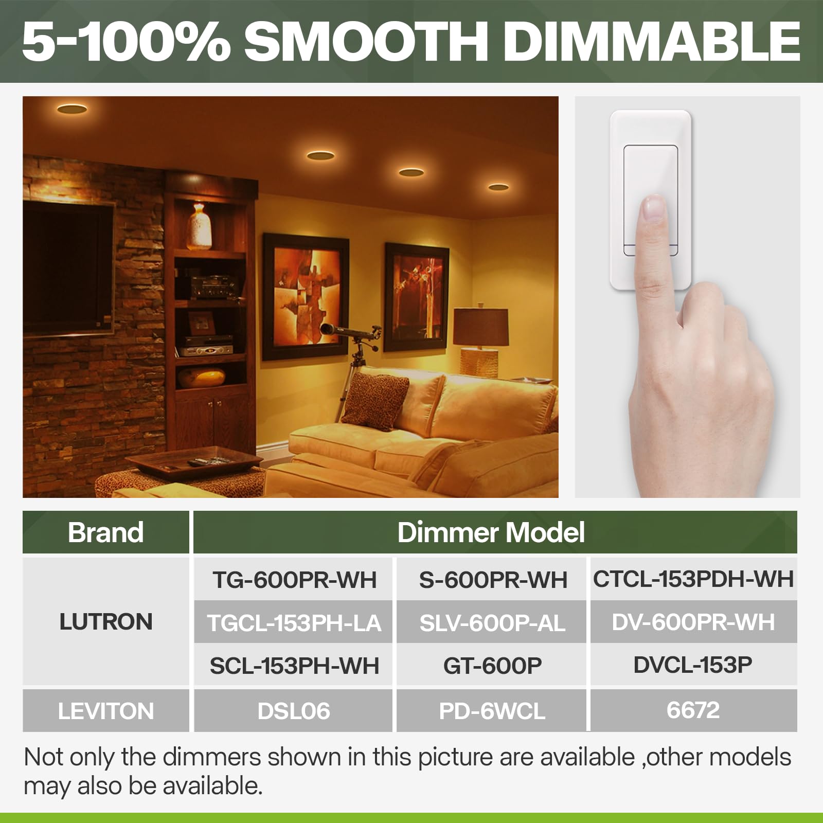 12 Pack Recessed Lighting 4 Inch With Night Light, 4 Inch Led Recessed Lights 5Cct Dimmable 2700K/3000K/4000K/5000K/6000K, 9W 700Lm Ultra Thin Recessed Lighting - Etl And Energy Star Certified