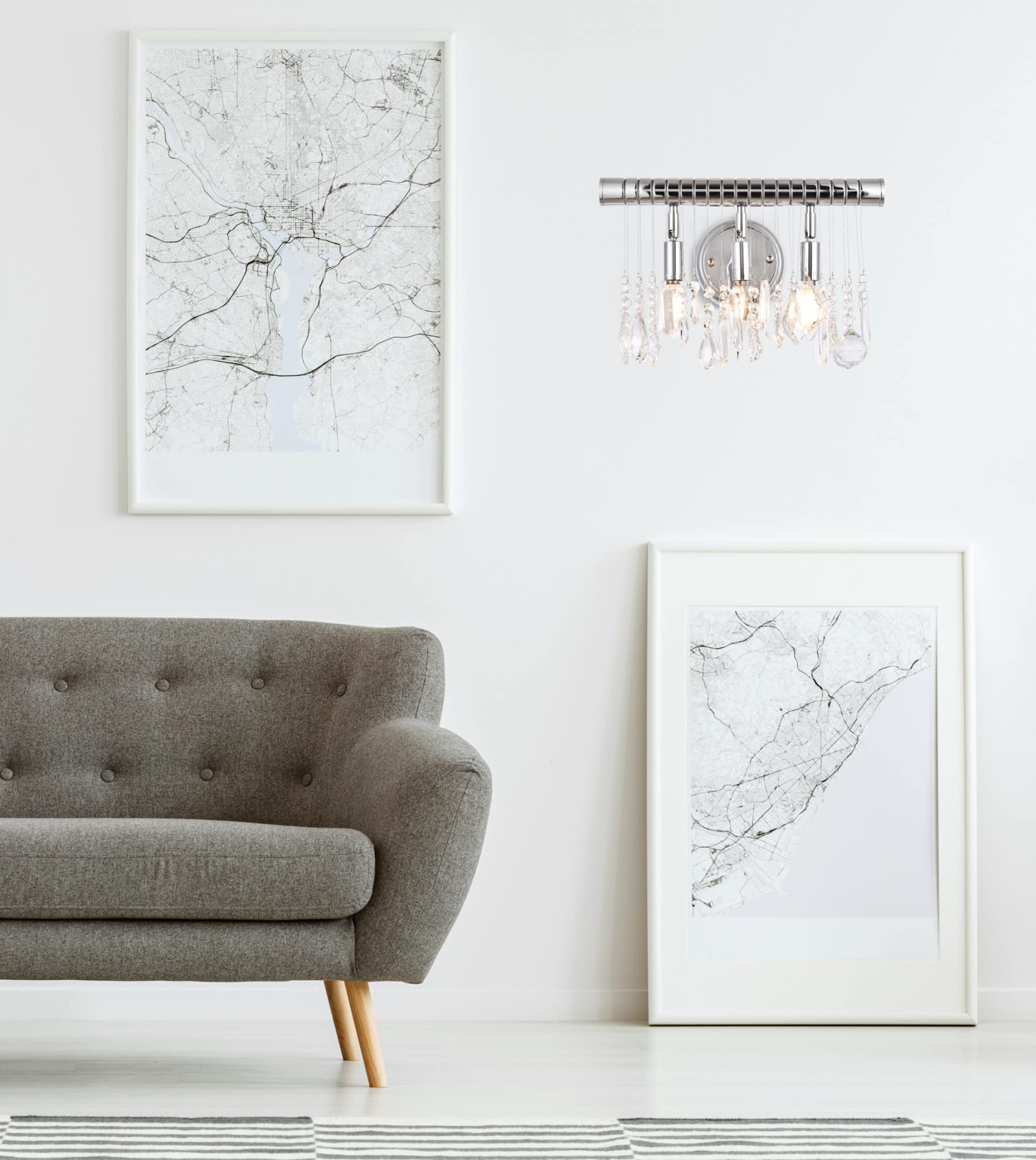 Elegant Lighting Chorus Line - Three Light Wall Sconce