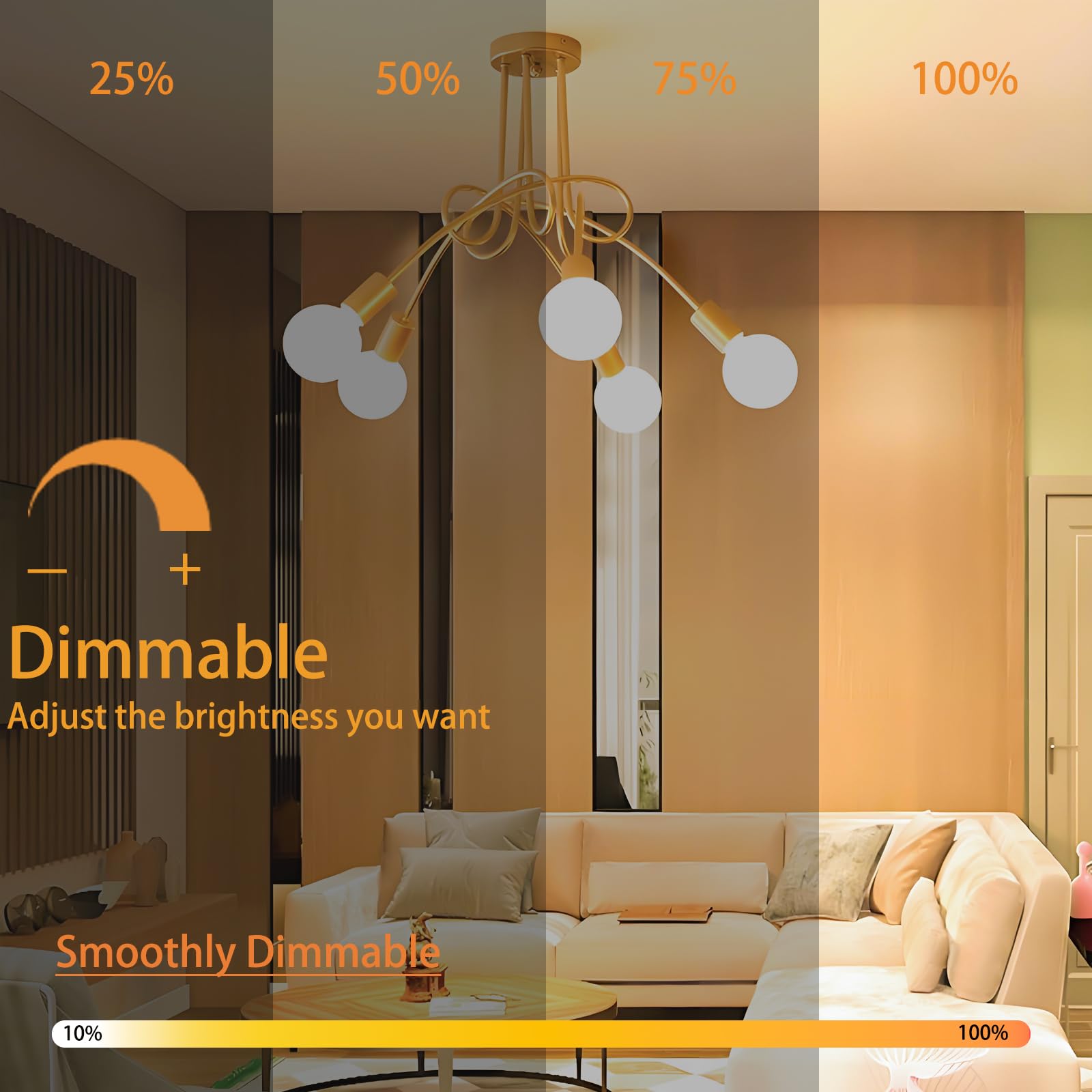 Sunshiney Led Small Light Bulb A15 Dimmable E26 Medium Base, 60W Equivalent, 600 Lm Small Refrigerator Light Bulbs, 6.5W Warm Wh