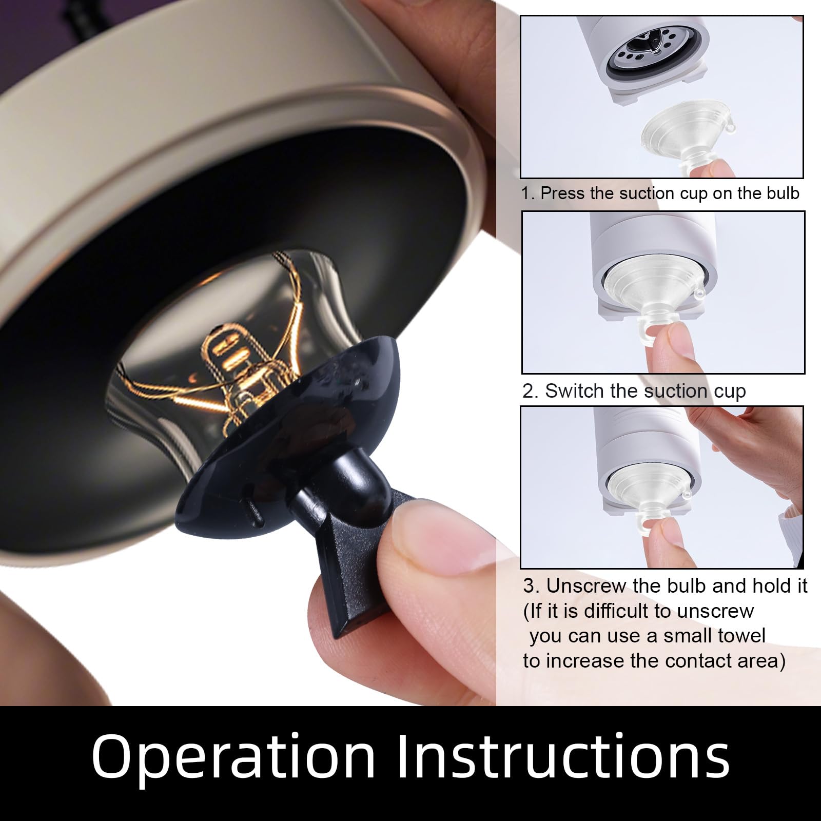 10Pcs Light Bulb Changer Suction Cup, 2 Size Mr16 Gu10 Lamp Changer Head Inverted Triangular Light Bulb Removal Tool For Halogen