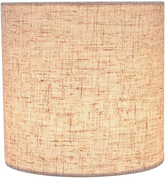 Aspen Creative 31196B, Drum Clip-On Chandelier Lamp Shade, Beige, 5&quot; Top X 5&quot; Bottom X 5&quot; Slant Height, Set Of 1