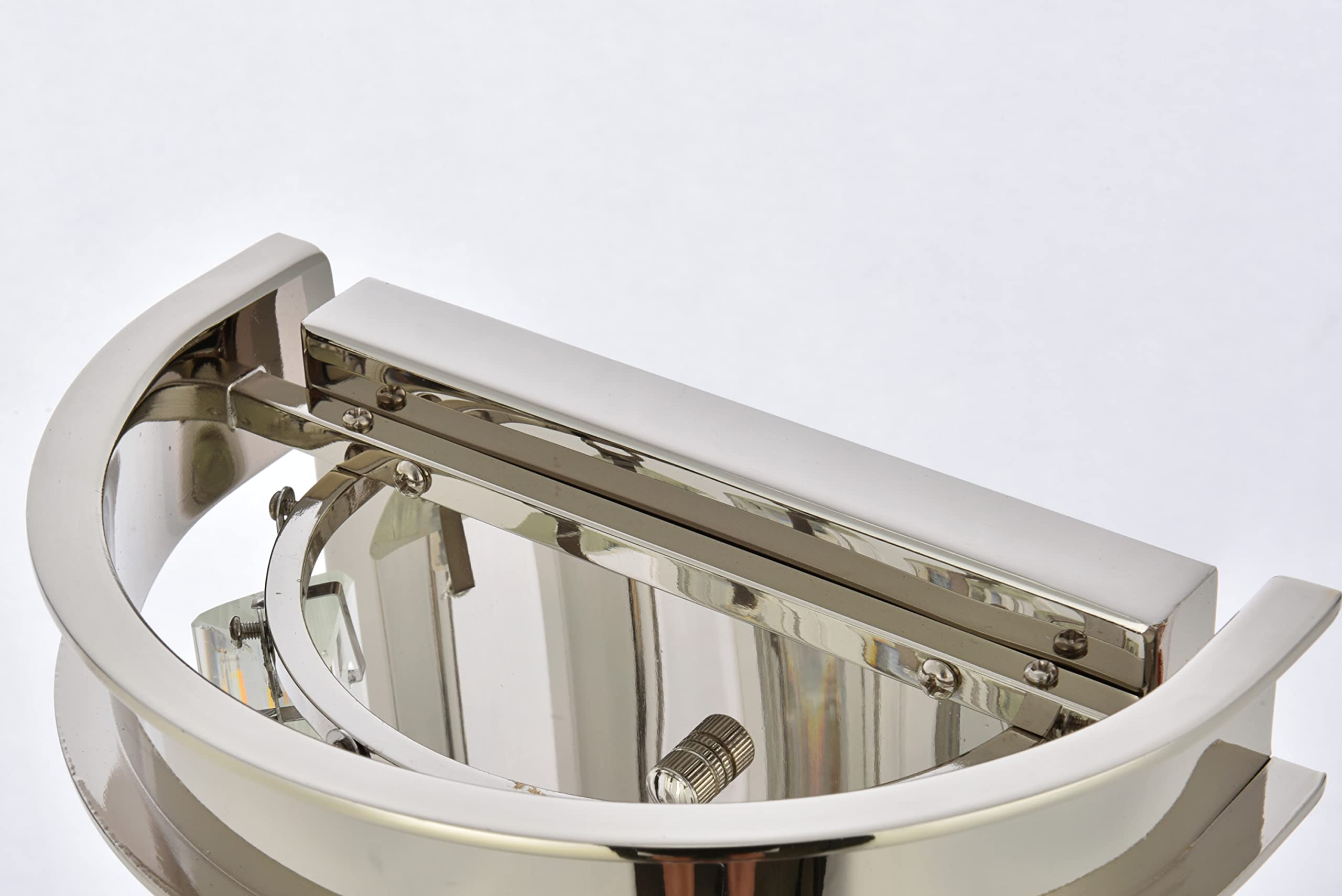 Elegant Lighting Sydney Collection 2-Light Wall Lamp with Royal Cut Crystals, Polished Nickel Finish