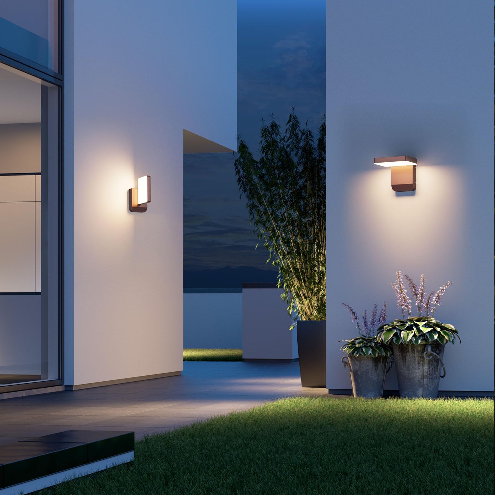Aoceley Modern Outdoor Rotatable Wall Light Led Wall Sconce Bronze Exterior Wall Lights Fixture Modern Lights For House, 3000K
