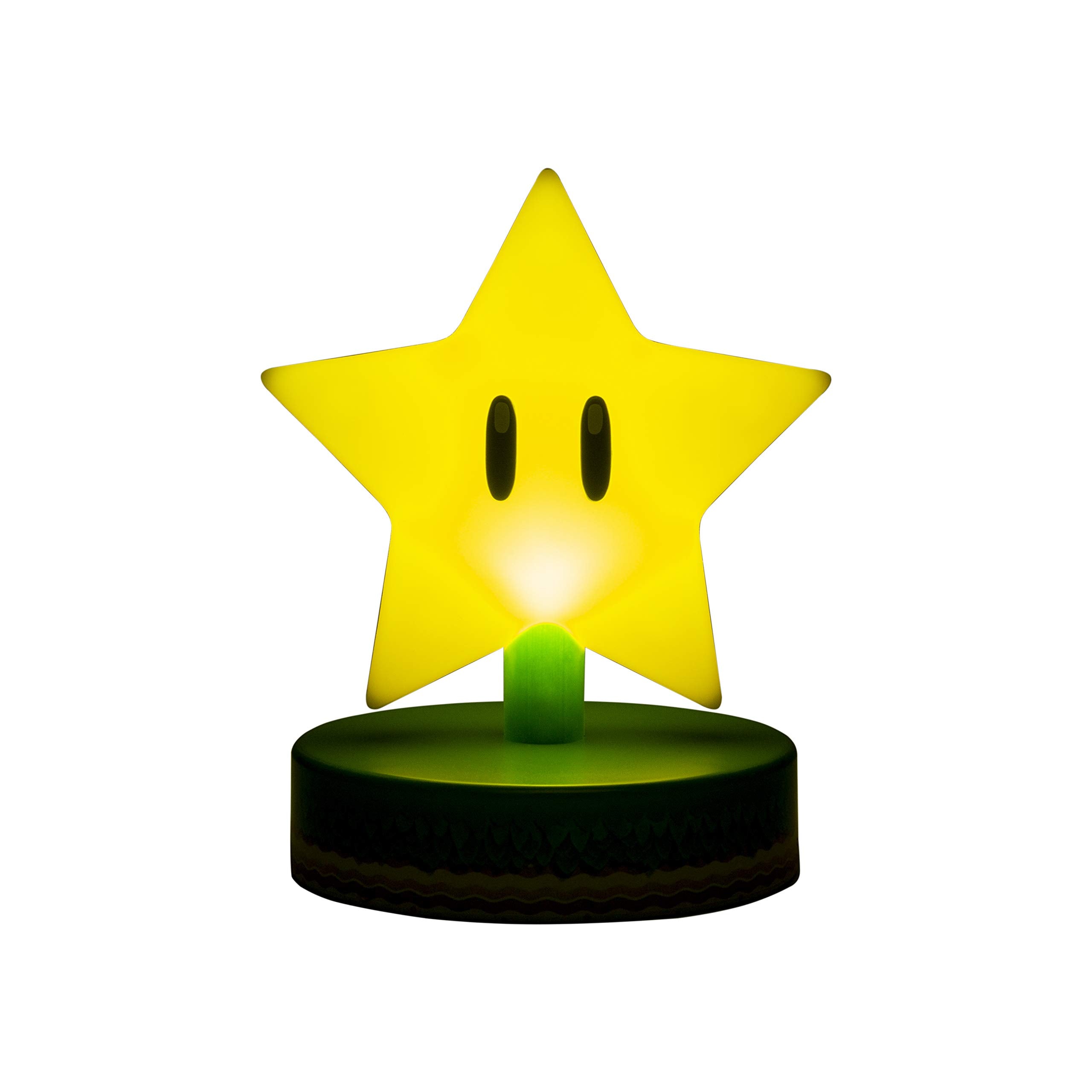 Paladone Mario Super Star 3D Icon Bdp | Officially Licensed Nintendo Collectable | Unique Gift Idea | Bright Night Light Or Desk Lamp | Battery Powered By 2 X Aaa, Yellow