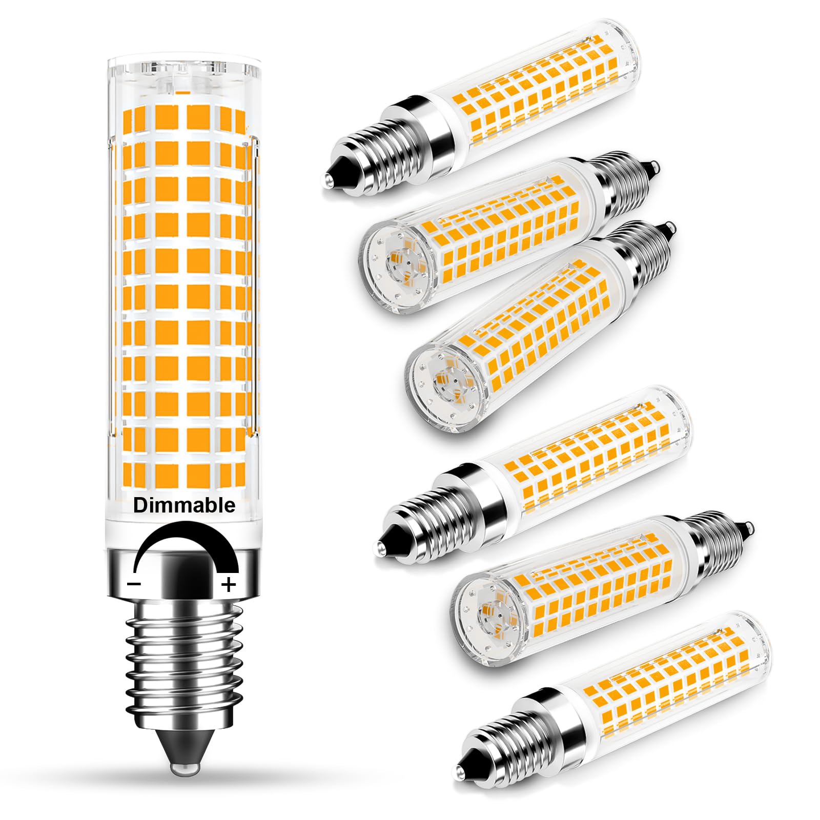 Taiyaloo Dimmable E12 Led Candelabra Bulb 100W Equivalent, Warm White 3000K, 1000 Lumen T6 E12 10W Led Chandelier Light Bulbs Fo