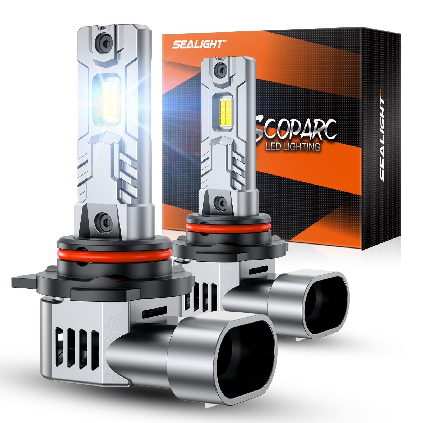 SEALIGHT 9012 Light Bulbs, 30000 LM HIR2 Fog Lights, 6000K White, IP67 Waterproof, Easy Plug-N-Play, Pack of 2