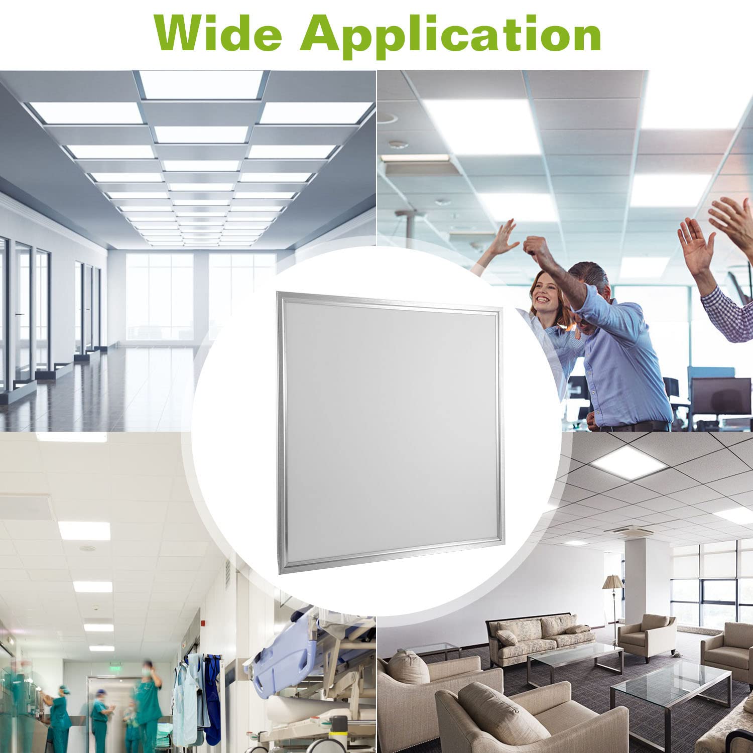 Kocaso 48W Led Panel Light, 3200Lm, 7500K, 22Ft Ceiling Lighting,