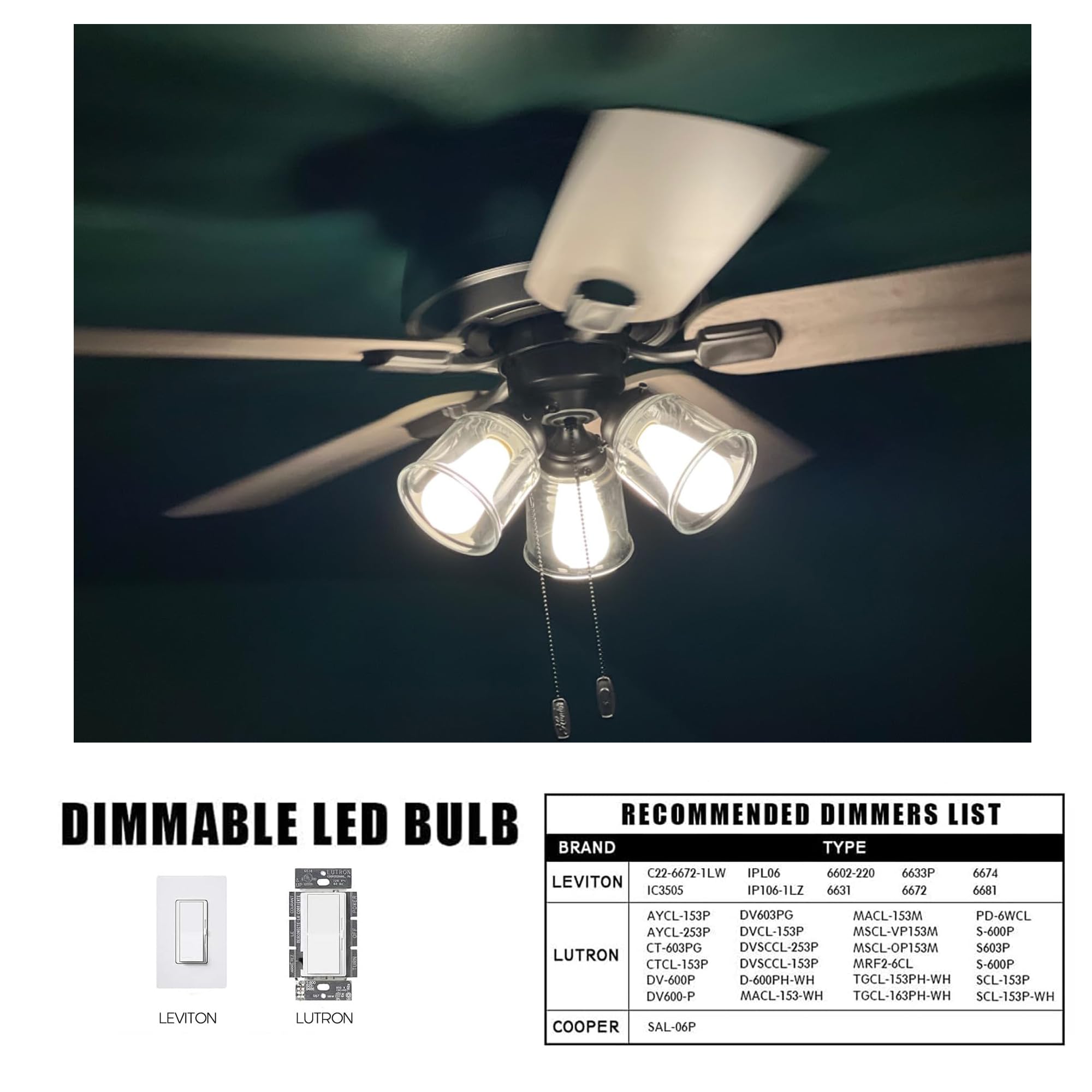 HOMOSUM Dimmable LED Edison Bulbs, 6W/60W, 4000K Neutral White, E26, Pack of 6, ST58 Frosted, 90