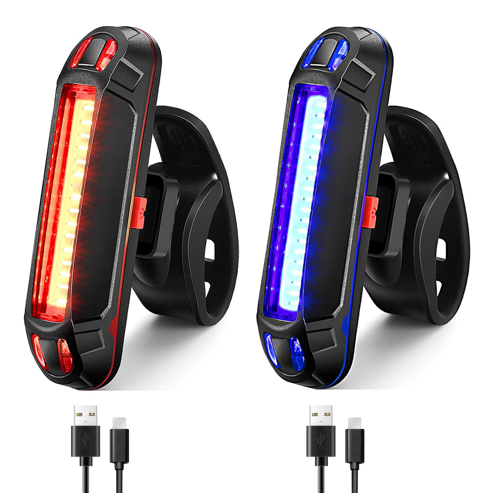 YUERWOVER Bike Tail Light Ultra Bright Bicycle Rear Light 2 Pack USB Rechargeable LED Safety Lamp Cycling Night Riding Essential