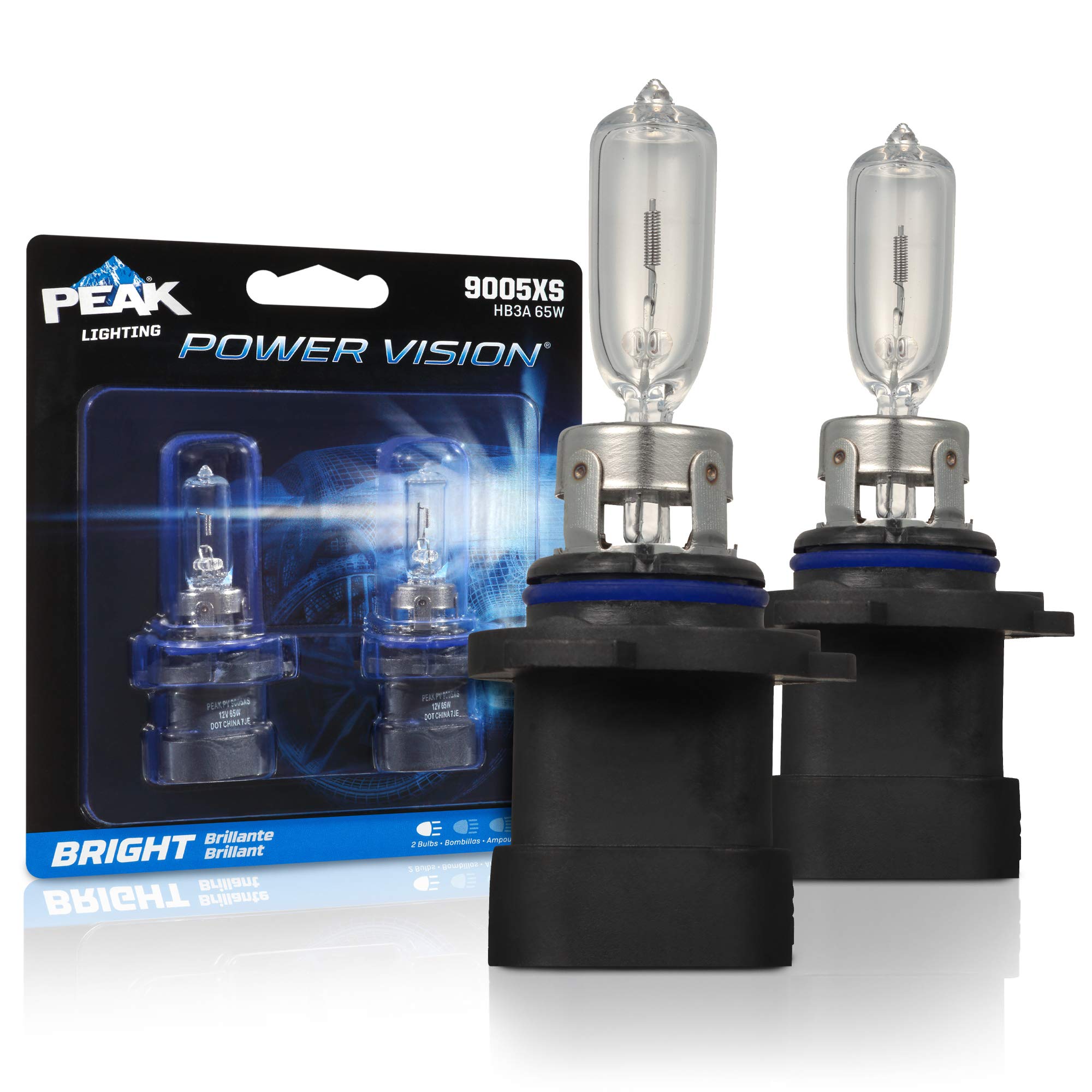PEAK Power Vision 9005XS/HB3A 65W Headlights 2-Pack - White