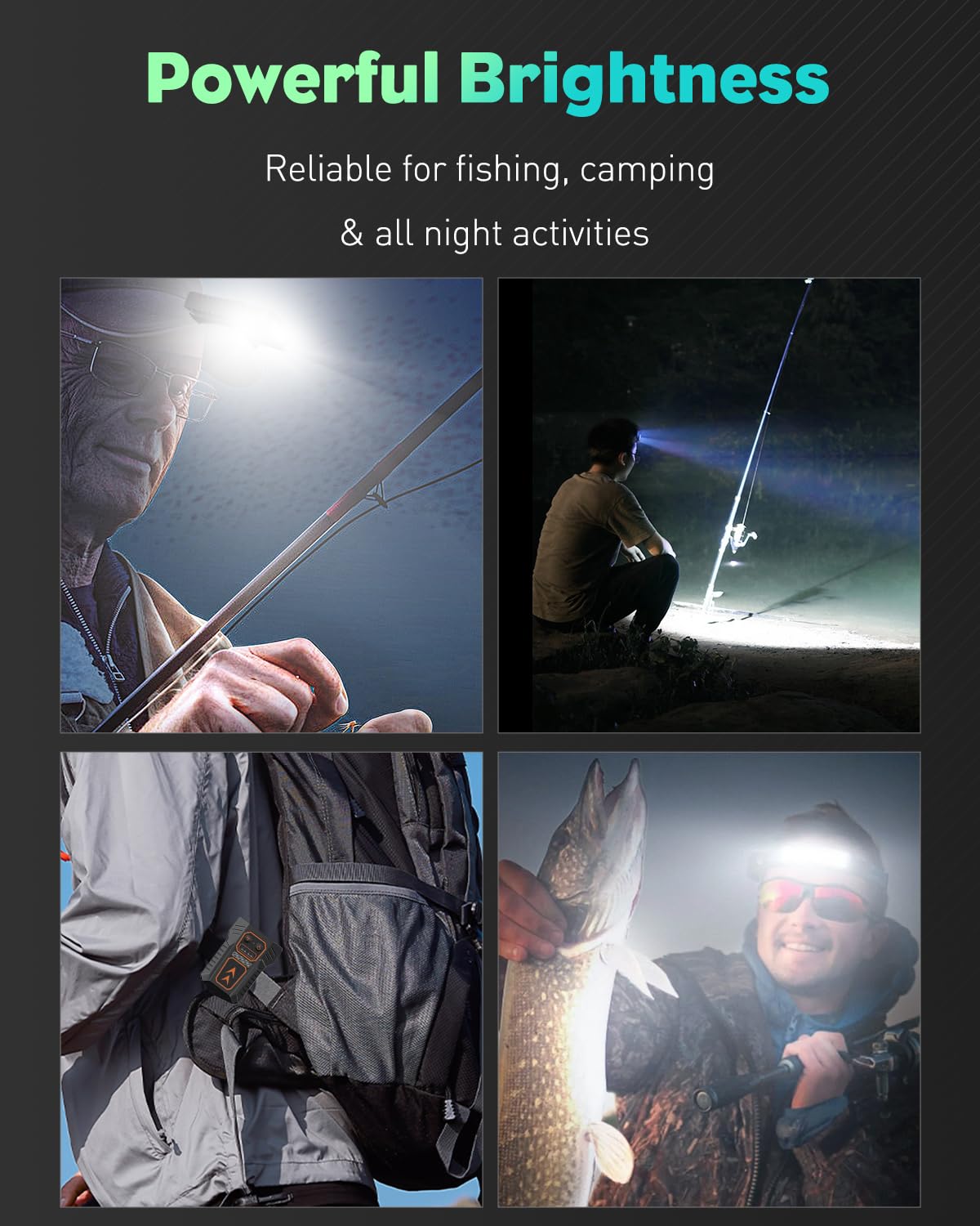 Pawfly Live Bait Bucket Air Pump Kit, Portable Battery Aerator For Fish With Rechargeable Led Hat Light, Oxygen Pump With Ultra