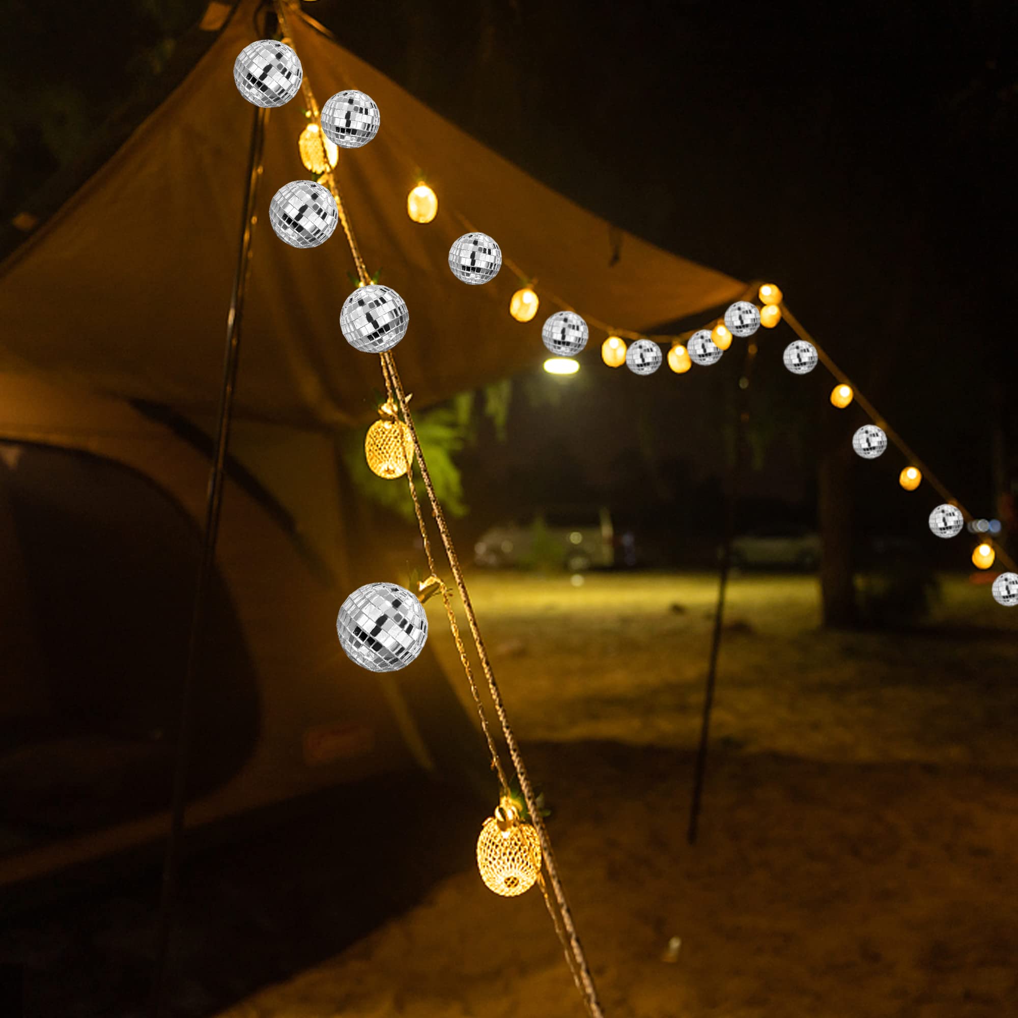 27 PCS Disco Ball Cake Decoration Ornaments Reflective Mirror Ball Cake Decoration 70s Disco Themed Party Decoration Silver Disc