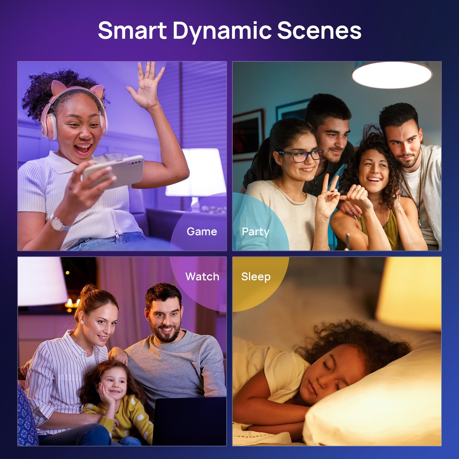 Consciot Smart LED Light Bulbs, WiFi A19 E26, Color Changing, 2 Pack, 800lm, Dimmable, Compatible with Alexa & Google Home