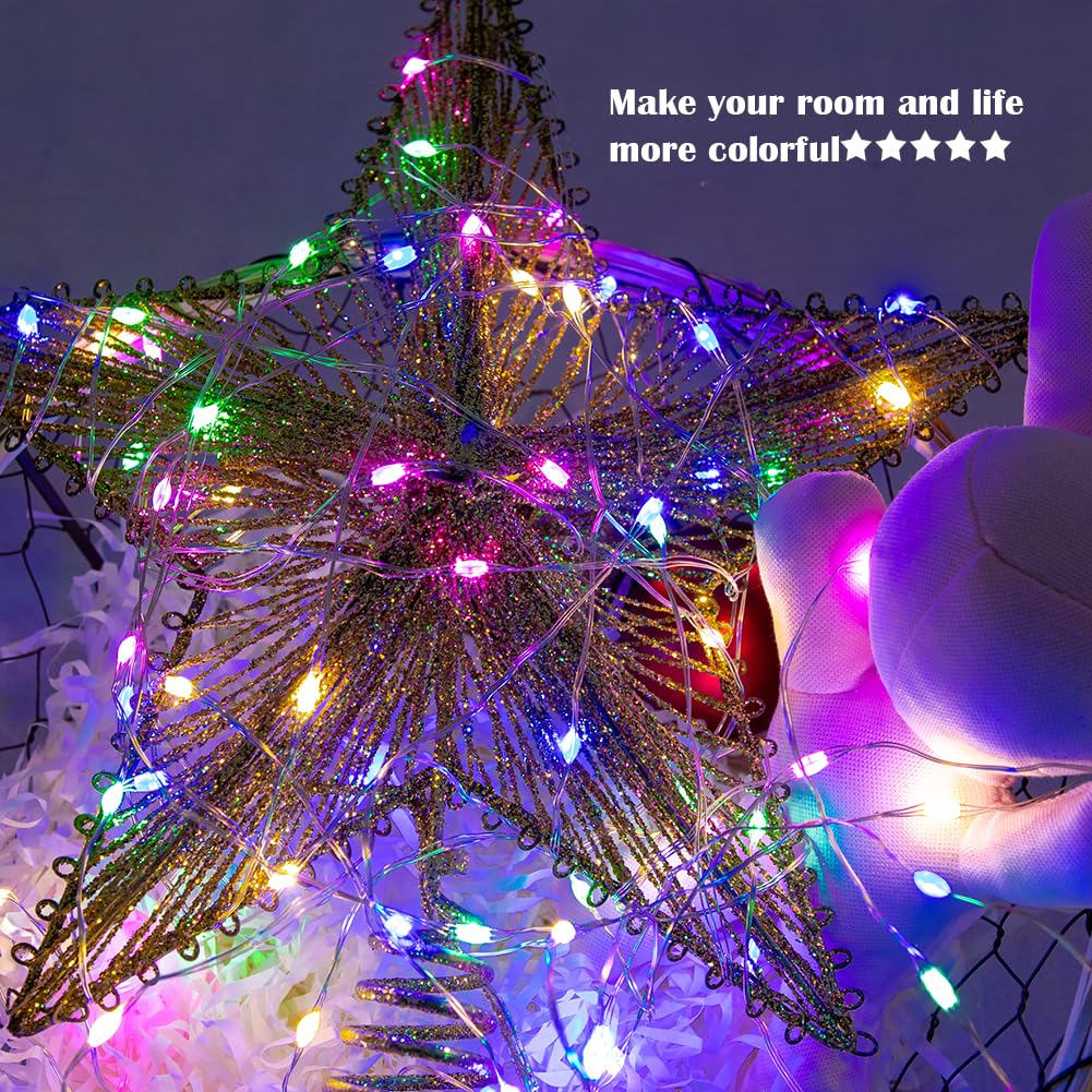 ZELUXDOT Fairy Lights - 400FT 1200LED Multicolor Waterproof String Lights, 8 Modes Remote for Indoor/Outdoor Decor