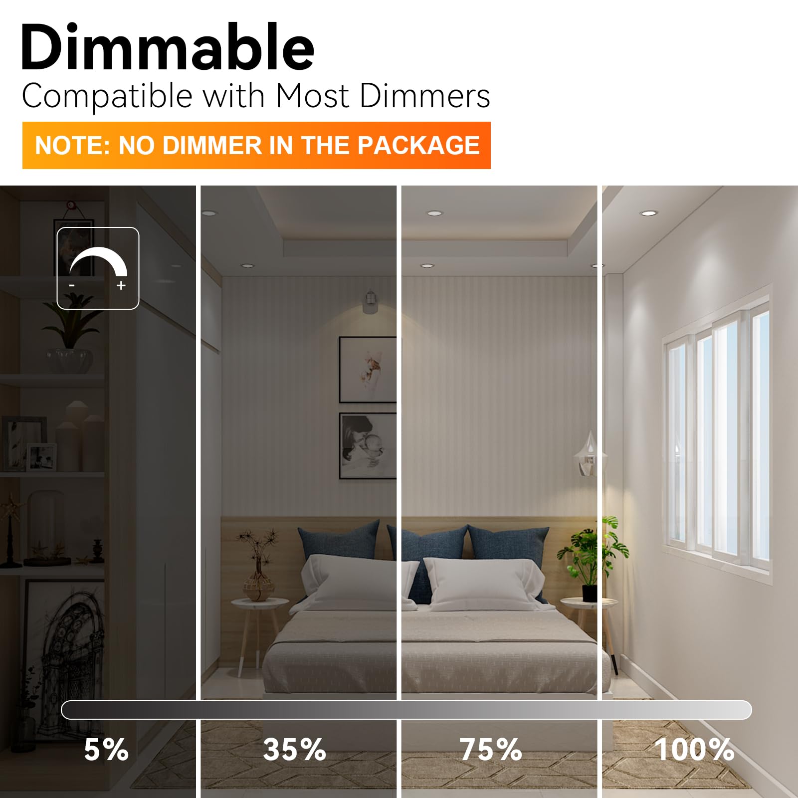 Tjoy 12 Pack Br30 Led Bulb 65W Equivalent, Dimmable Flood Light Bulbs Indoor, E26 Base, 5000K Daylight, 9W, 800 Lm, Recessed Lighting Bulbs For Ceiling, Recessed Can, Living Room And Kitchen