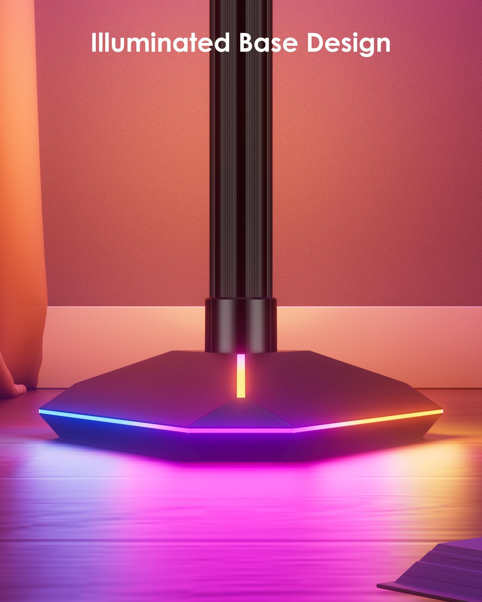 YIKBIK 2PCS RGB+IC LED Floor Lamp, 50" Smart Color Changing Light, Aluminum Base, Music Sync, Modern Design for Bedroom & Living Room