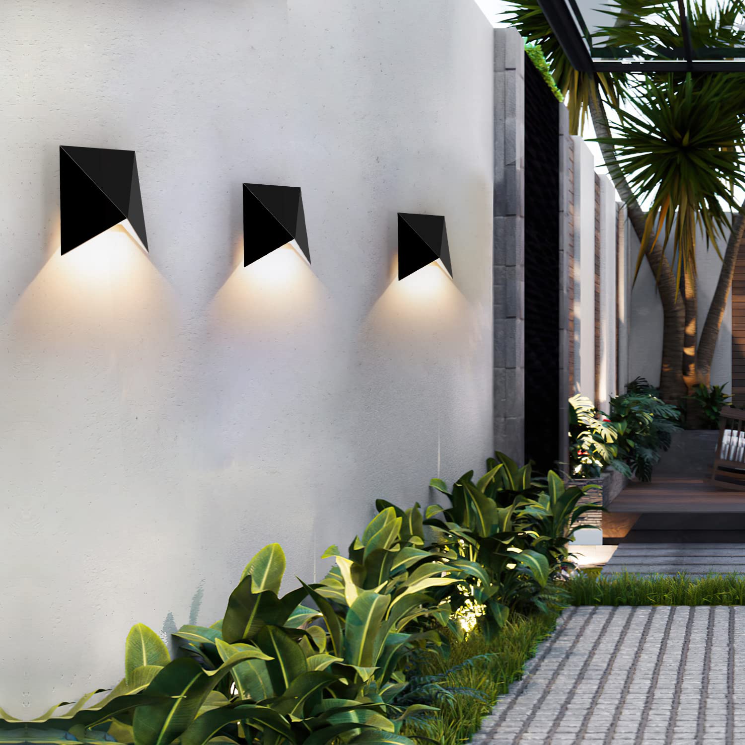 Lanfu 10W Led Wall Sconce Light - Ip65 Waterproof Modern Fixture For Indoor/Outdoor Use, Black