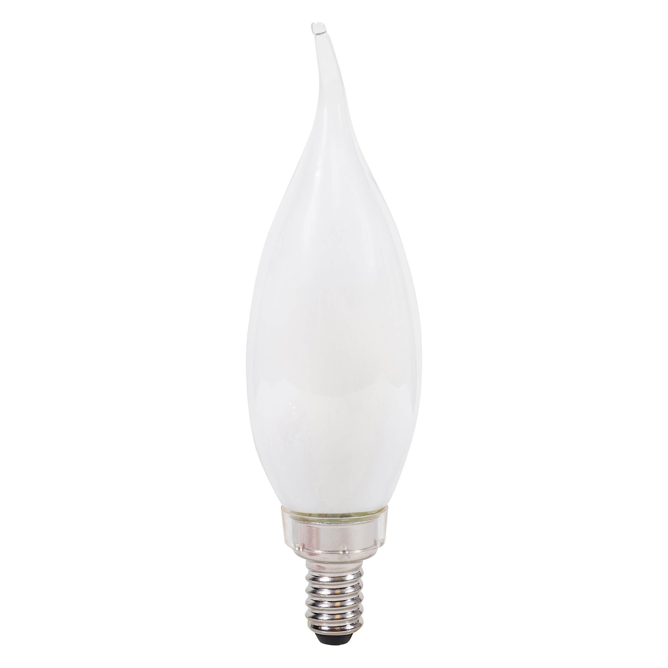 Sylvania Led Truwave Natural Series Candelabra Base Light Bulb, 40W Daylight, Dimmable, Frosted, Candle Tip - 2 Pack