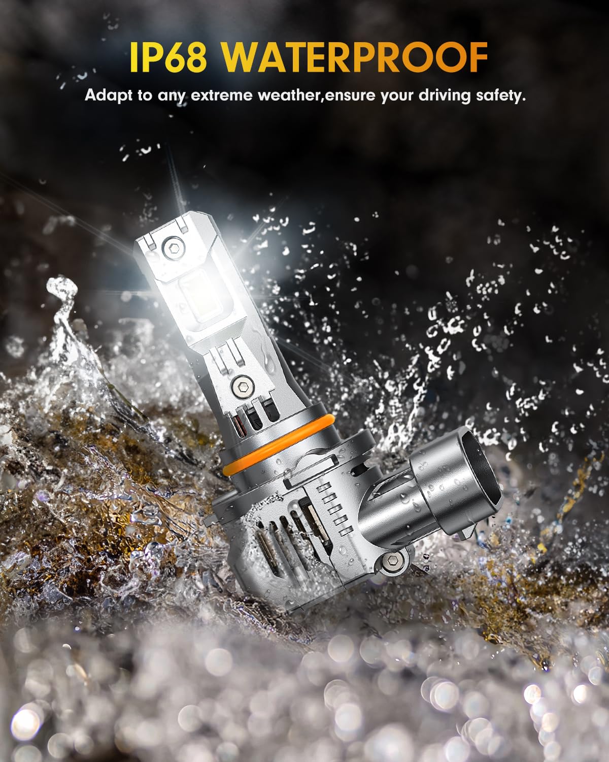 FAHREN 9005 Fog Bulbs, 33000LM Brightness, 6500K Cool White, Plug and Play, Pack of 2
