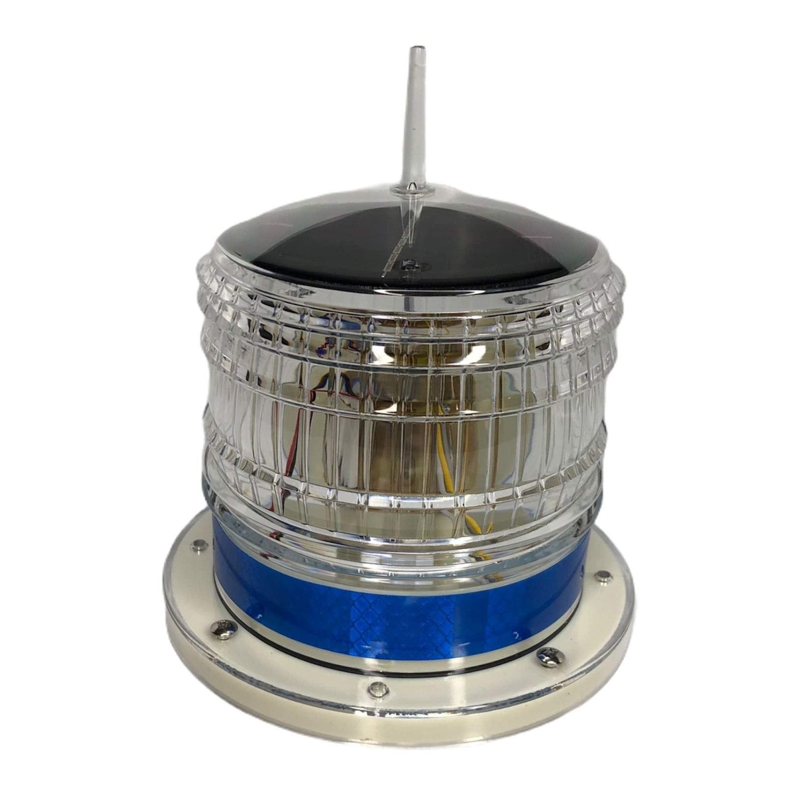 Britta Products Solar LED Marina Dock Safety Beacon Light - 2NM IP67, Blue, Model SNL-003-Blue