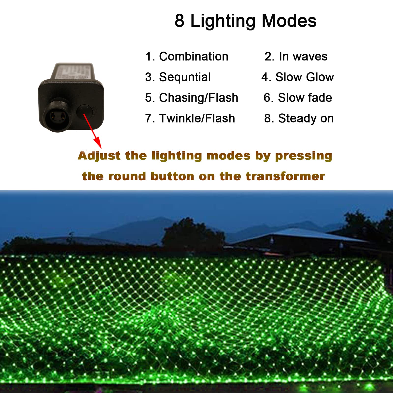 300Led Green Net Lights St Patrick'S Day Decorations, 14.8Ftx5Ft 8 Modes Connectable Mesh Lights, Waterproof Fairy Outdoor Plug-