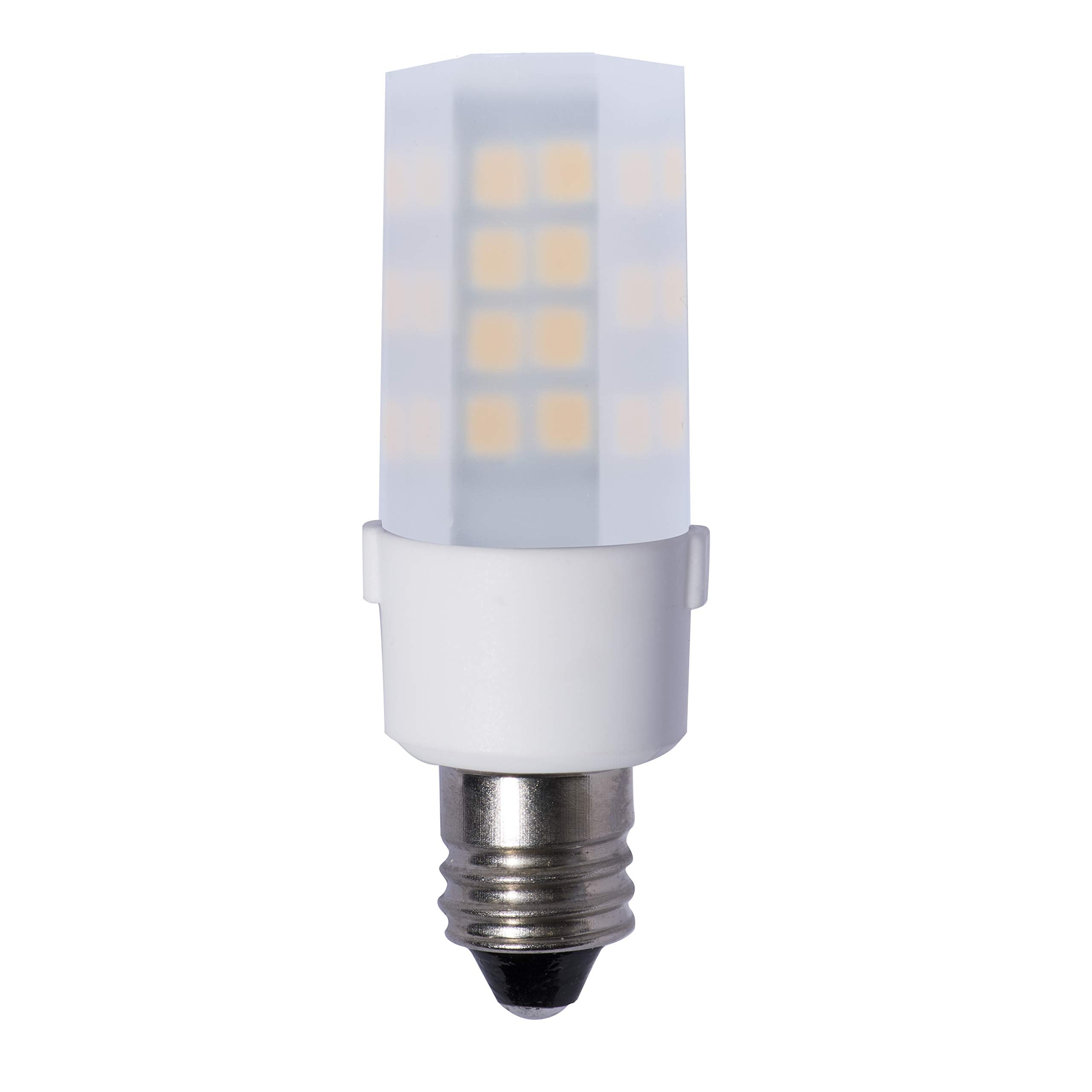 Bulbrite Led Mini T4 Dimmable Candelabra Screw Base (E12) Light Bulb 35 Watt Equivalent 2700K, Frost 2-Pack