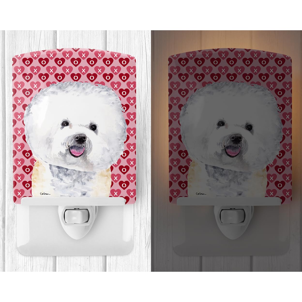 Carolines Treasures Ceramic Night Light Bichon Frise Portrait 6x4x3 Multicolor Model SC9278CNL