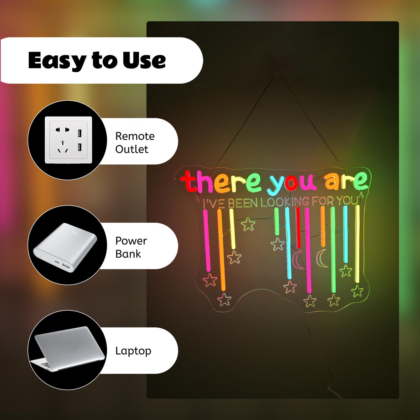 Jurong There You Are Neon Signs For Wall Decor  There You Are IVe Been Looking For You Led Neon Lights  Usb Powered Dimmable  For Home  Gift  Office  Bedroom  Classroom  Wedding Party Store Home Neon Decor
