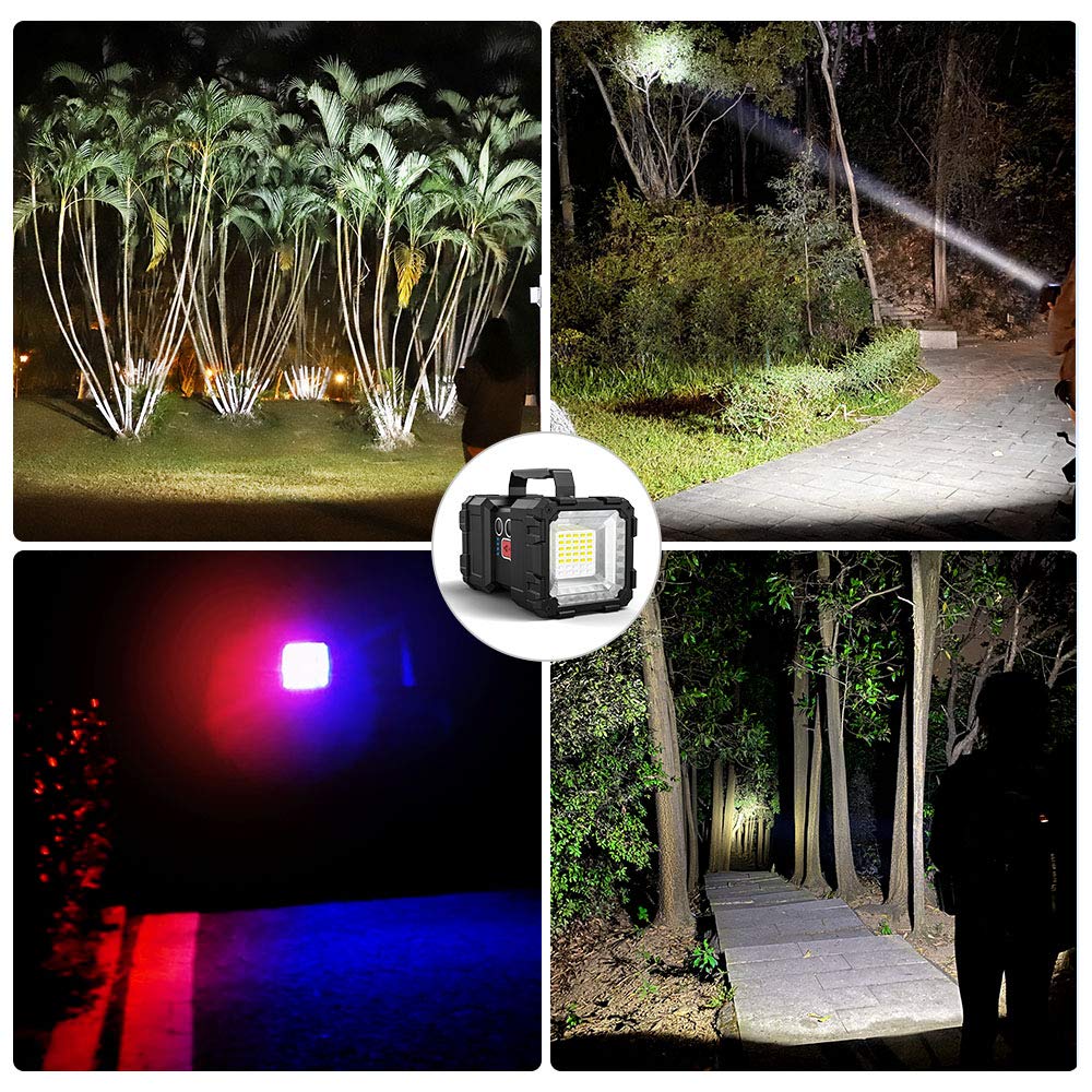 Jodk Bright Rechargeable Flashlight 1200Lm, 10000Mah, Waterproof, Usb Power Bank, 3+