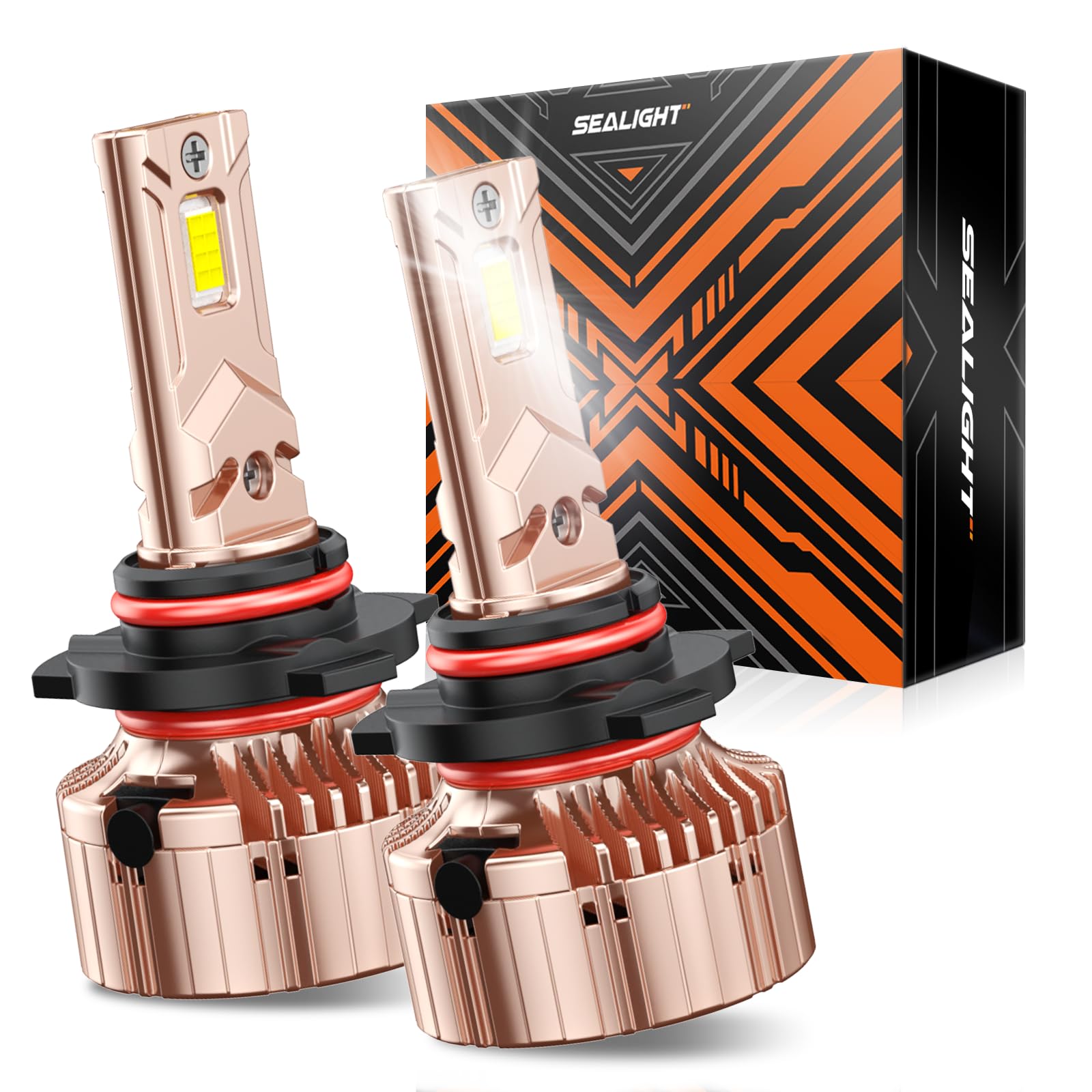 SEALIGHT 9012 Fog Bulbs, 40000LM, 6000K, 25000RPM Fan, Pack of 2, Model 2