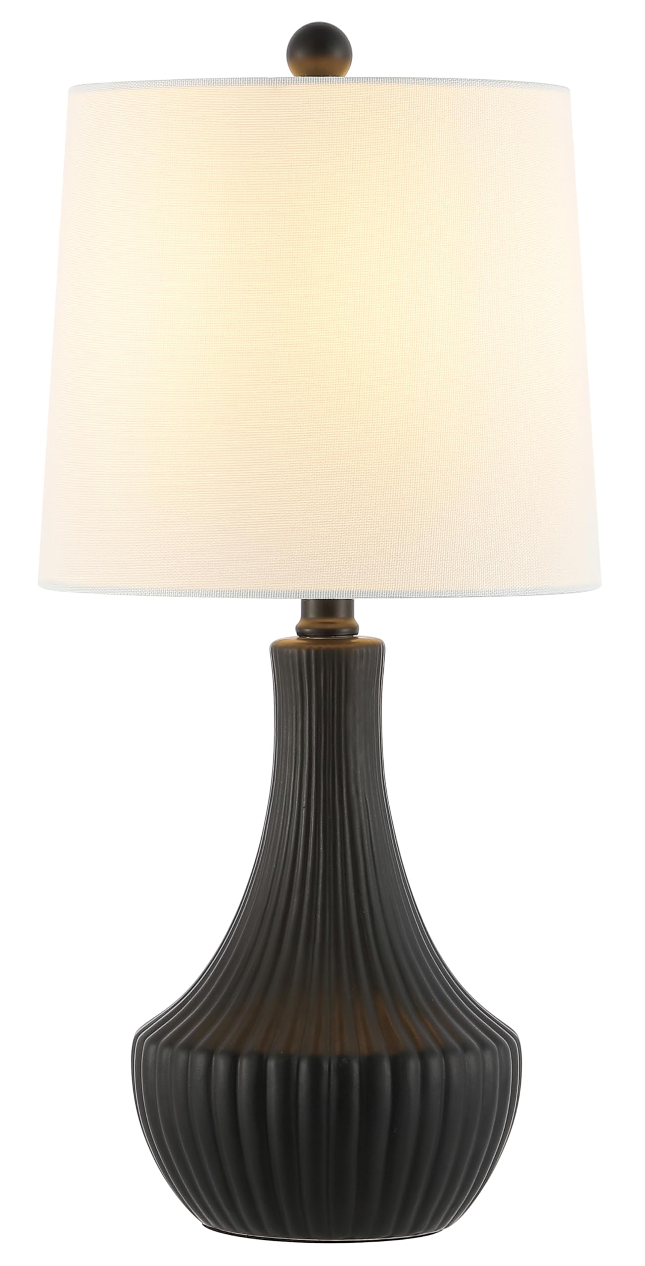 SAFAVIEH Lighting Collection Herleva Black 20-inch Table Lamp (LED Bulb Included)