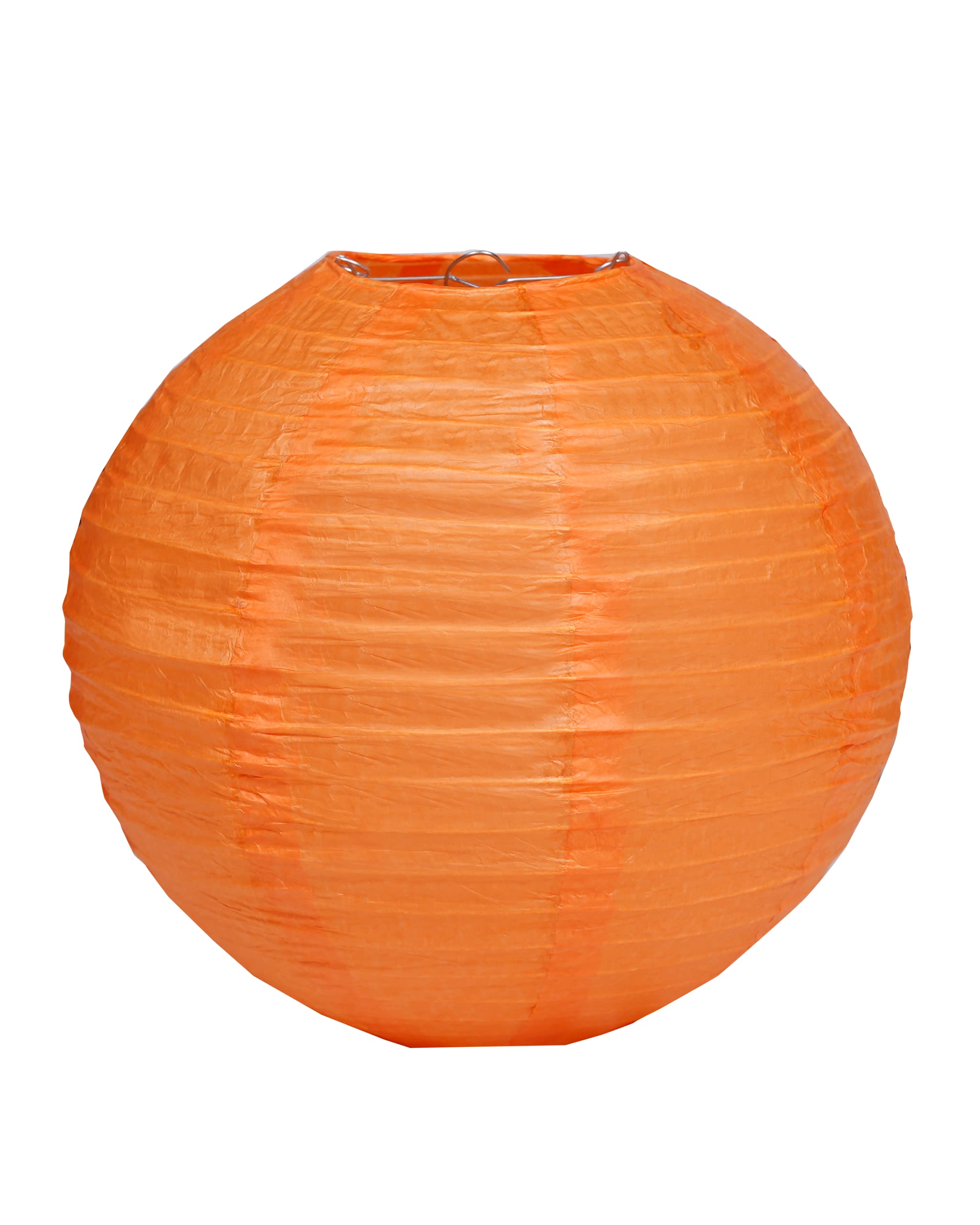Pack Of 3 Round Paper Lanterns Lamp Wedding Birthday Party Decoration (Orange, 4''/10Cm)