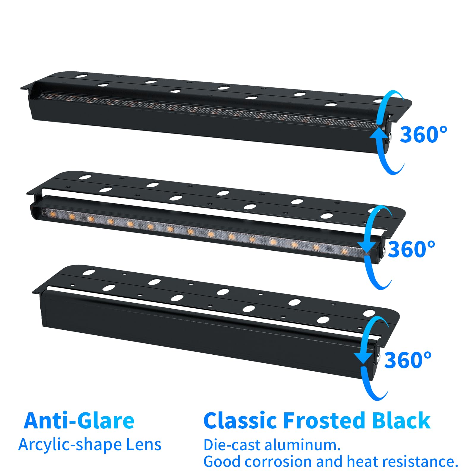Kwinmyso 8-Packs 5W 12Inch Led Hardscape Paver Lighting 12V Ac/Dc Low Voltage Retaining Wall Lights Landscape Lighting 5000K Daylight White Outdoor Step Light 50 000 Hours Lifespan-Black