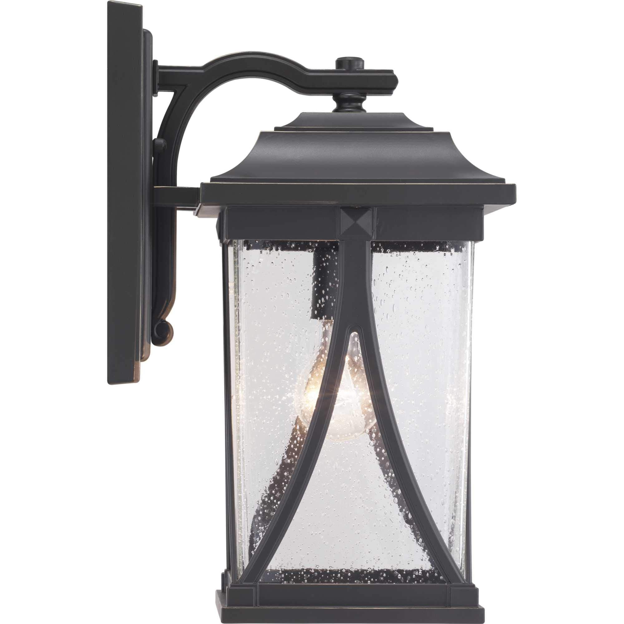 Progress Lighting Wall Lantern Light, 1-Light, Clear Seeded Glass, Antique Bronze, Model P560114-020