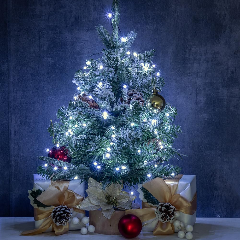 Zeluxdot Fairy Lights Plug In,660Ft 2000 Leds Waterproof String Lights,Green Copper Wire,Led Lights Stirp With Remote 8Modes For Indoor Outdoor Christmas Wedding Birthday Patio Garden Decor,Cool White