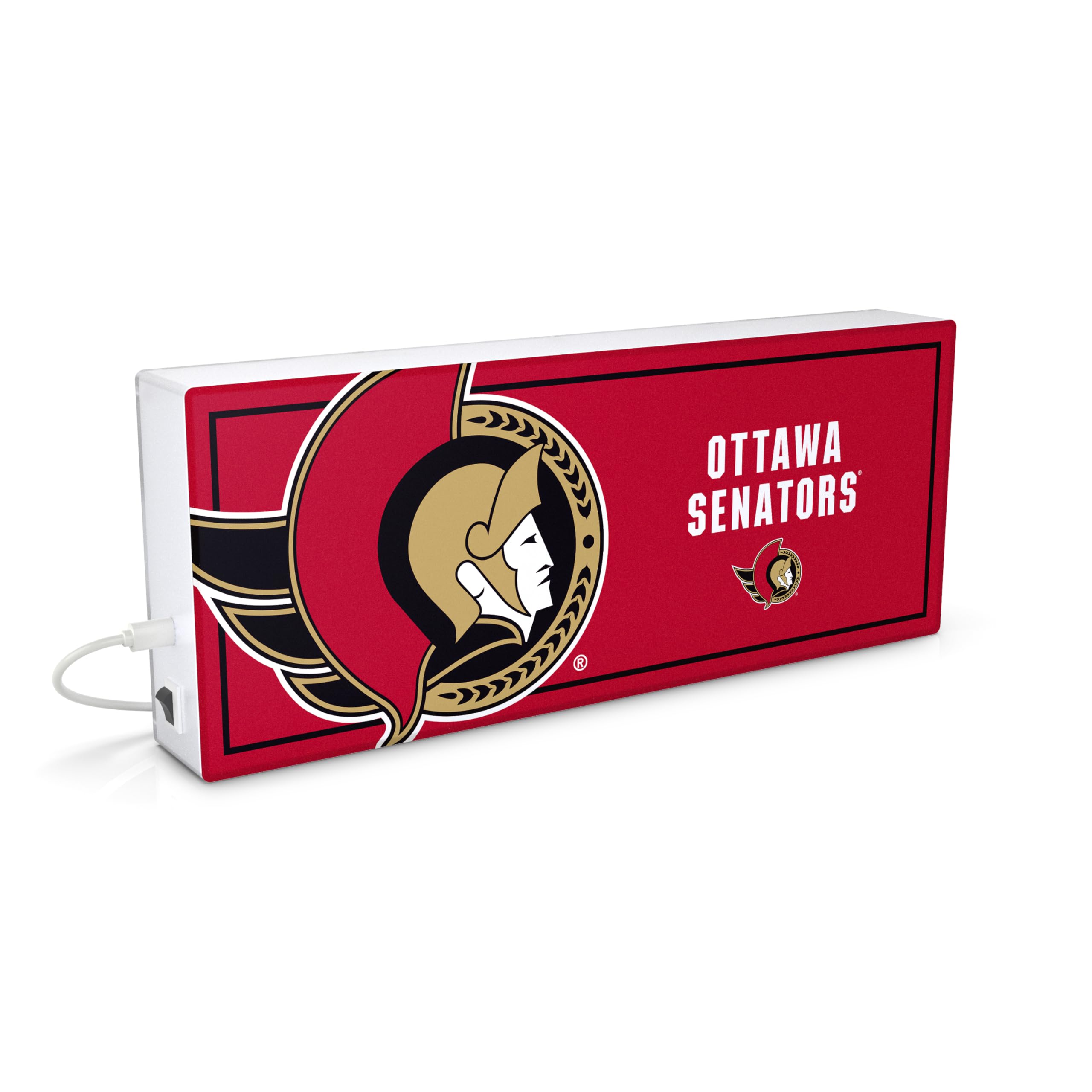 SOAR NHL LED Ambience Light Box: Elevate Your Space with Officially Licensed Wall D  cor, Ottawa Senators