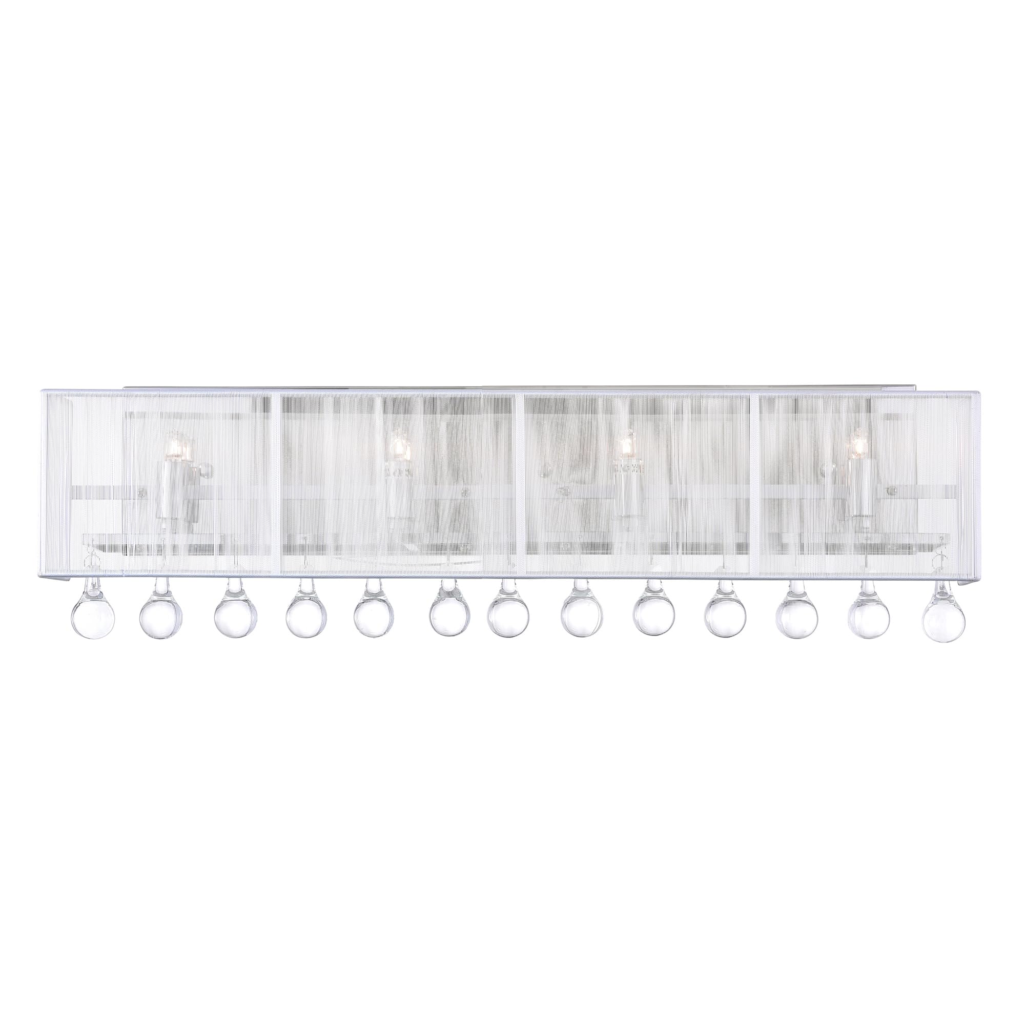 CWI Lighting Water Drop 4 Light Vanity Light with Chrome Finish Fom