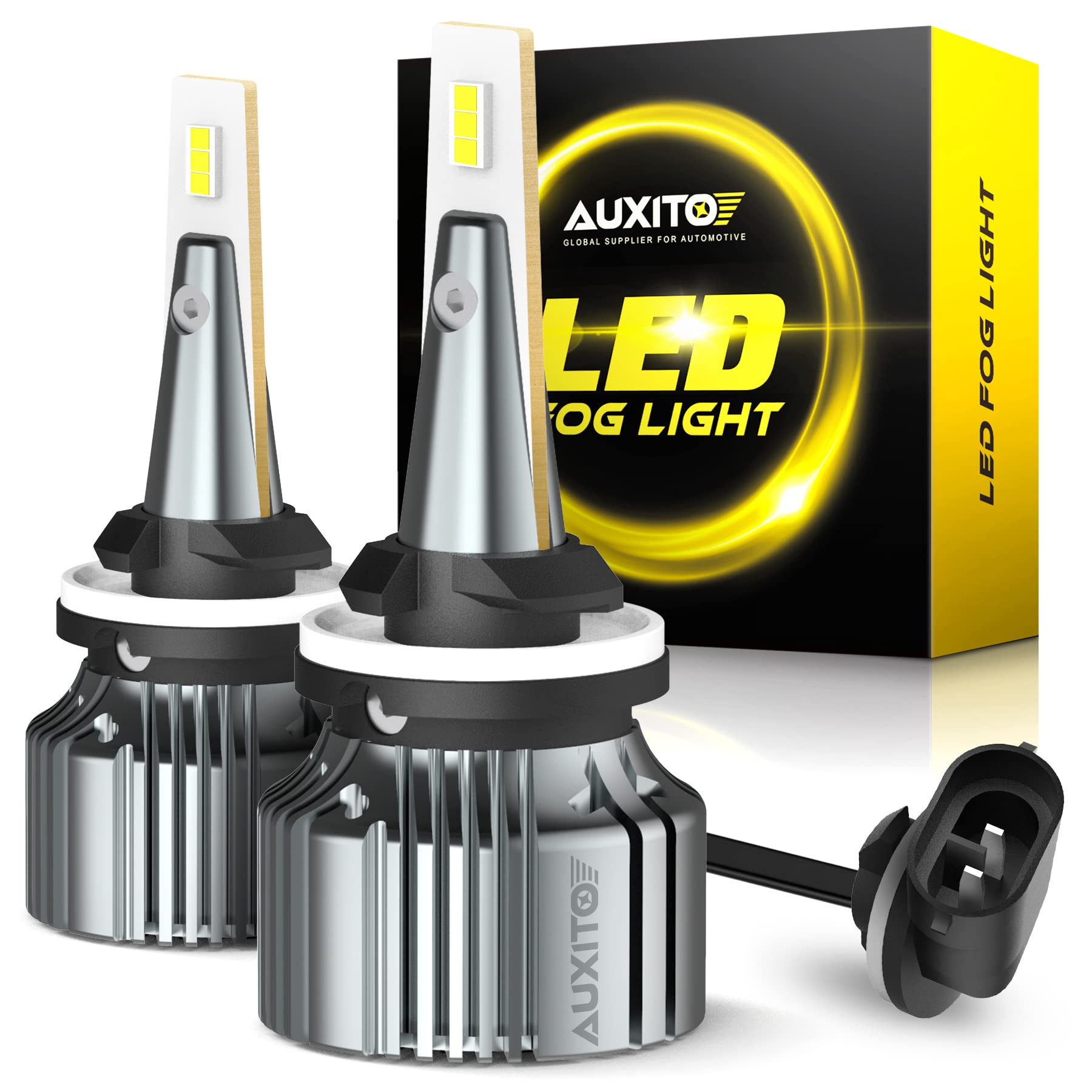 AUXITO 881 LED Fog Light Bulb, 6500K Cool White, 30W, 6000 Lumen, 2 Pack