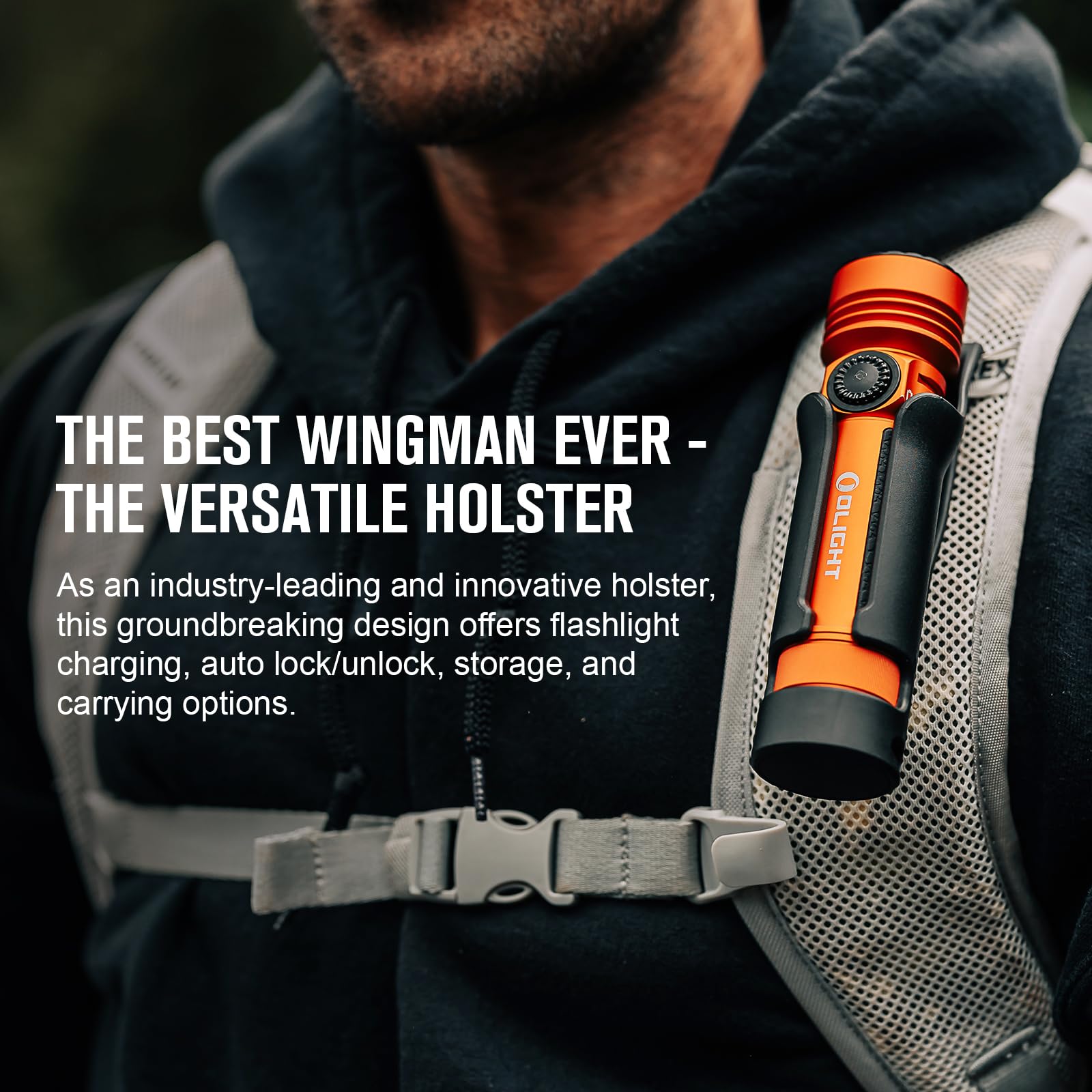 OLIGHT Seeker 4 Pro Flashlight - 4600 Lumens, USB C, Waterproof IPX8, Orange