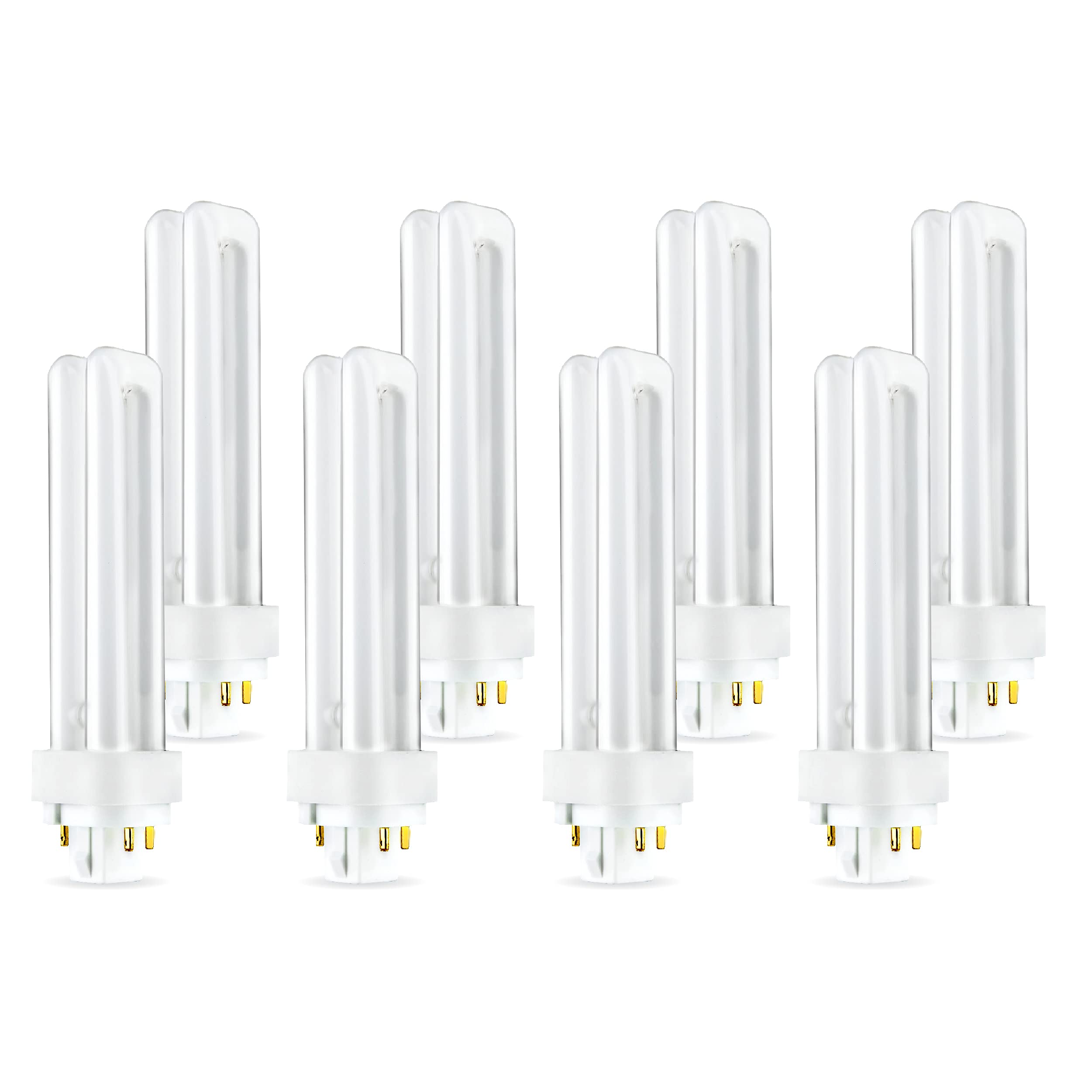 (8 Pack) Plc-18W 841, 4 Pin G24Q-2, 18 Watt Double Tube, Compact Fluorescent Light Bulb, Replaces Sylvania 20668 And Philips - P
