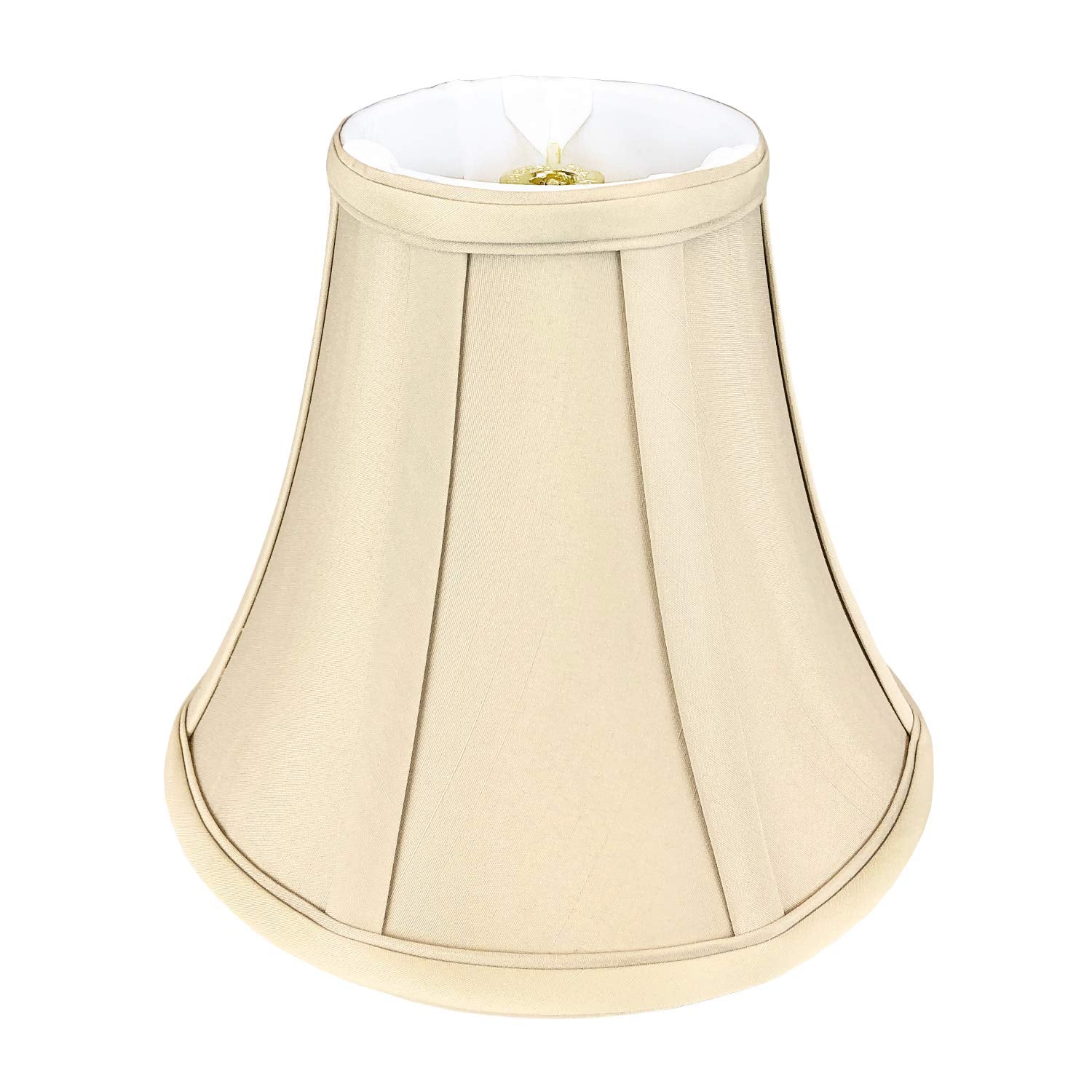 Royal Designs, Inc. True Bell Lamp Shade with Round Clip, Beige, 3.75'' x 7'' x 6.75, BS-704RC-7BG