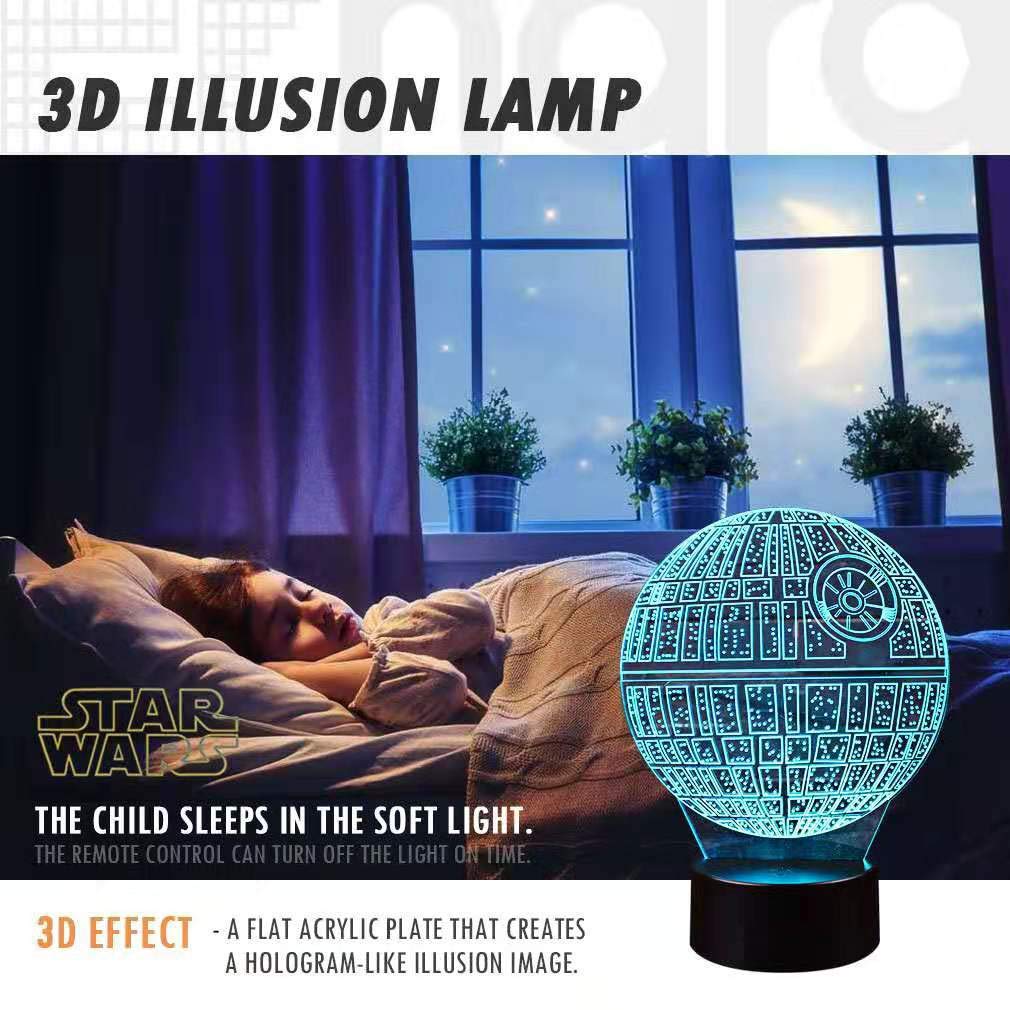 Manco 3D Night Light - 16 Colors, Acrylic, Multicolor - Perfect Birthday Gift for Fans