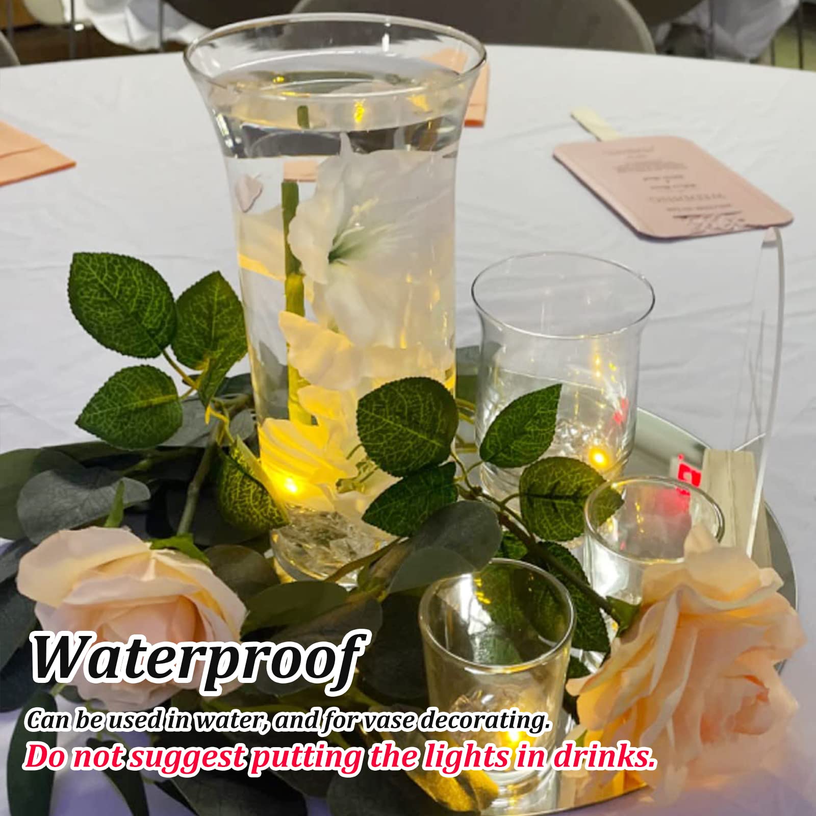 ZGWJ Mini LED Lights for Party Decorations, 50 Pcs, Warm White, Plastic, Model A01-Mini, Ideal for Birthdays, Weddings, and Holidays