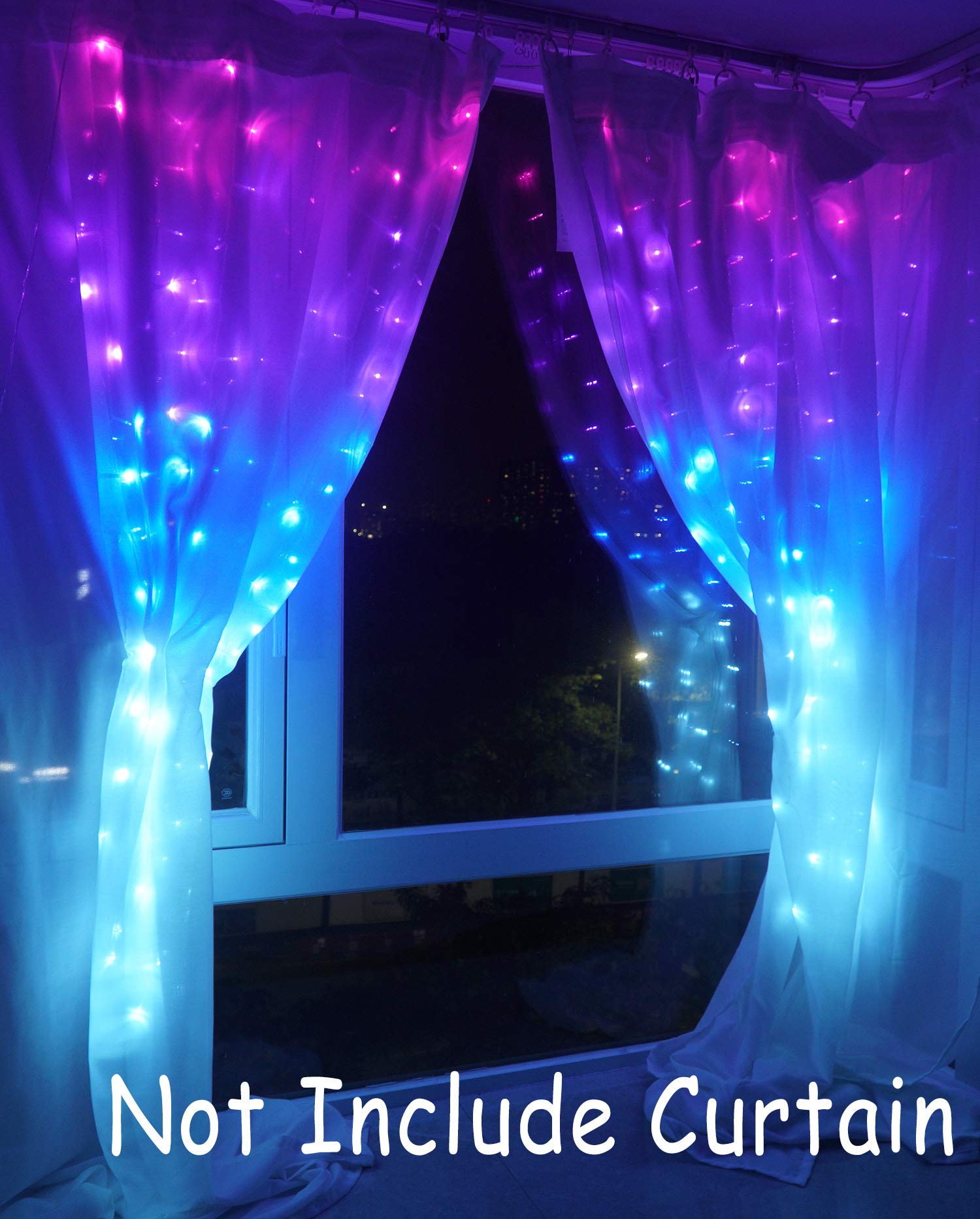 Ariswill Ombre Fairy Lights - Remote-Controlled LED String Lights for Girls Room, Purple Pink Teal Blue, Model 147929f4